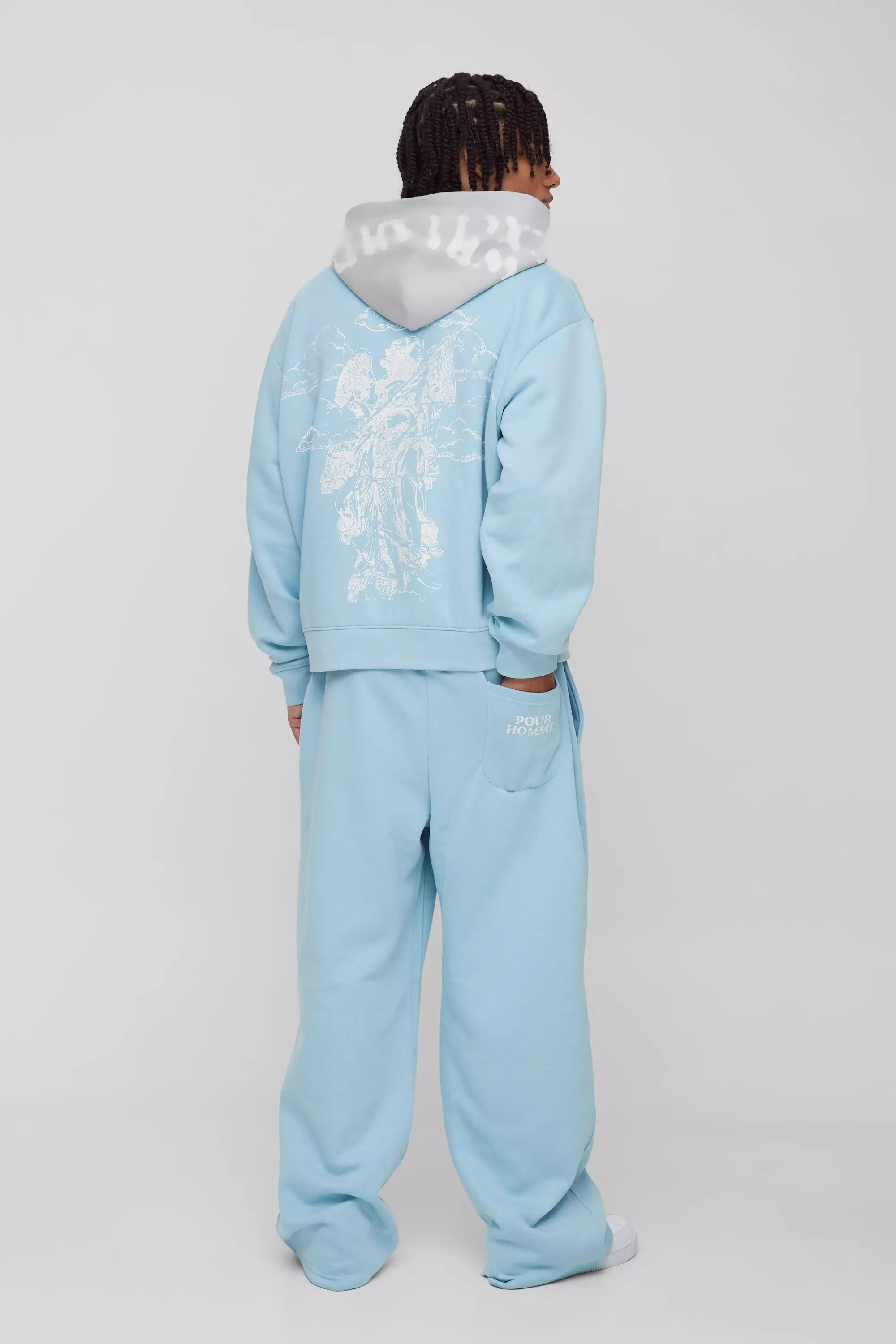 Oversized Boxy Official Print Tracksuit | boohooMAN USA