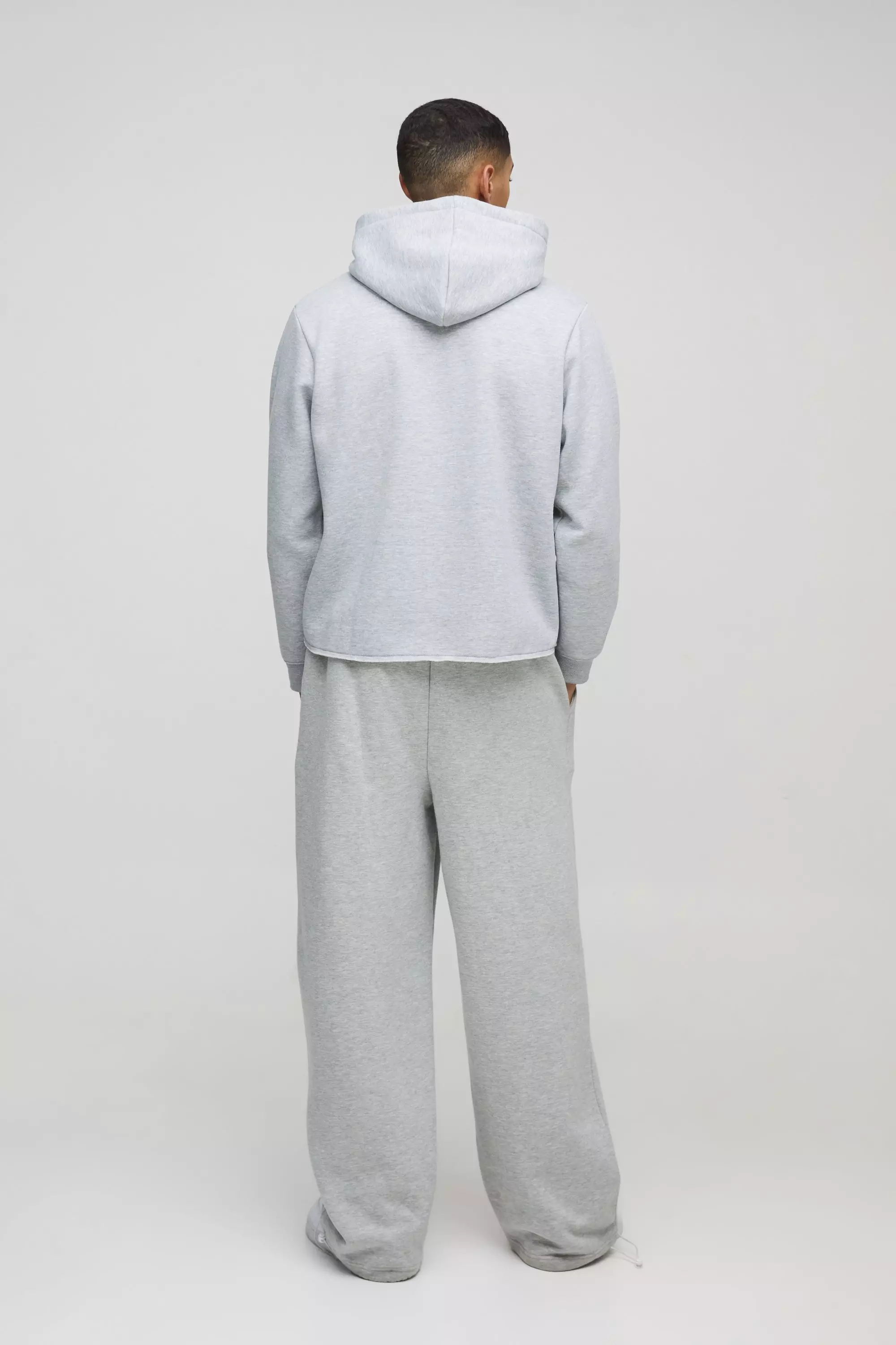 Grey marl Boxy Marl Raw Hem Texas Western Hoodie alternative image