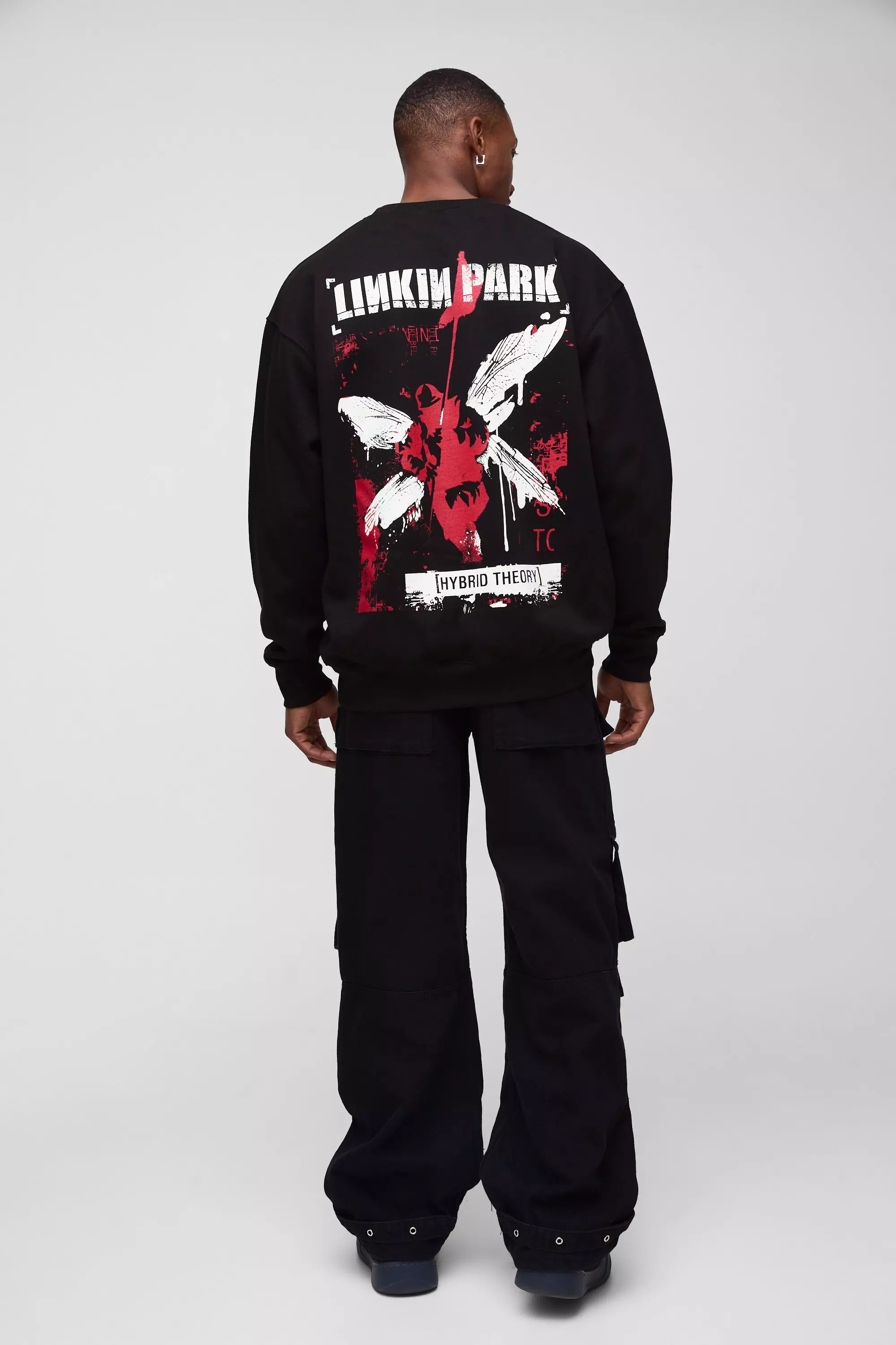 Oversized Linkin Park Band License Print Sweatshirt | boohooMAN USA