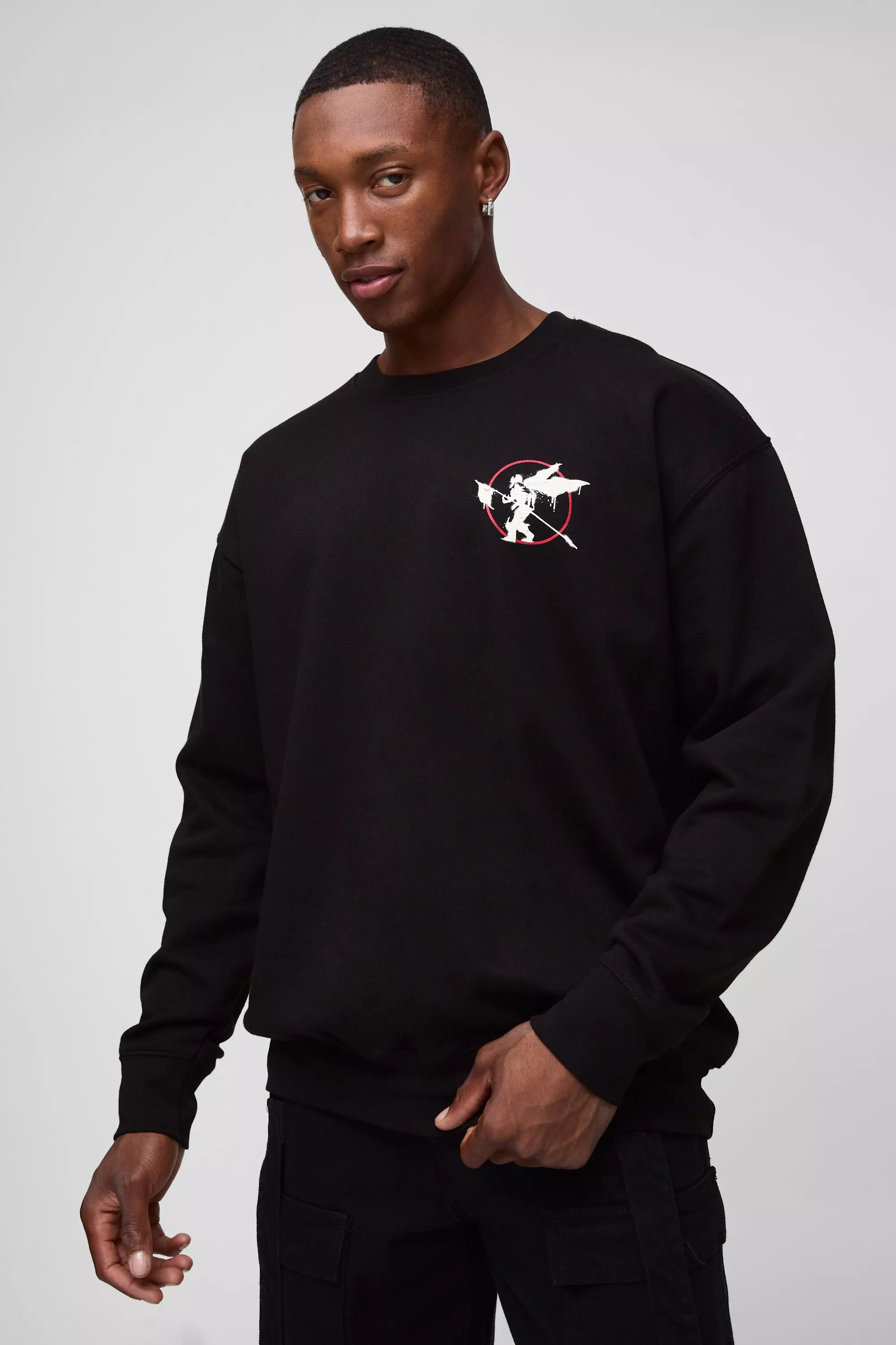 Oversized Linkin Park Band License Print Sweatshirt | boohooMAN USA