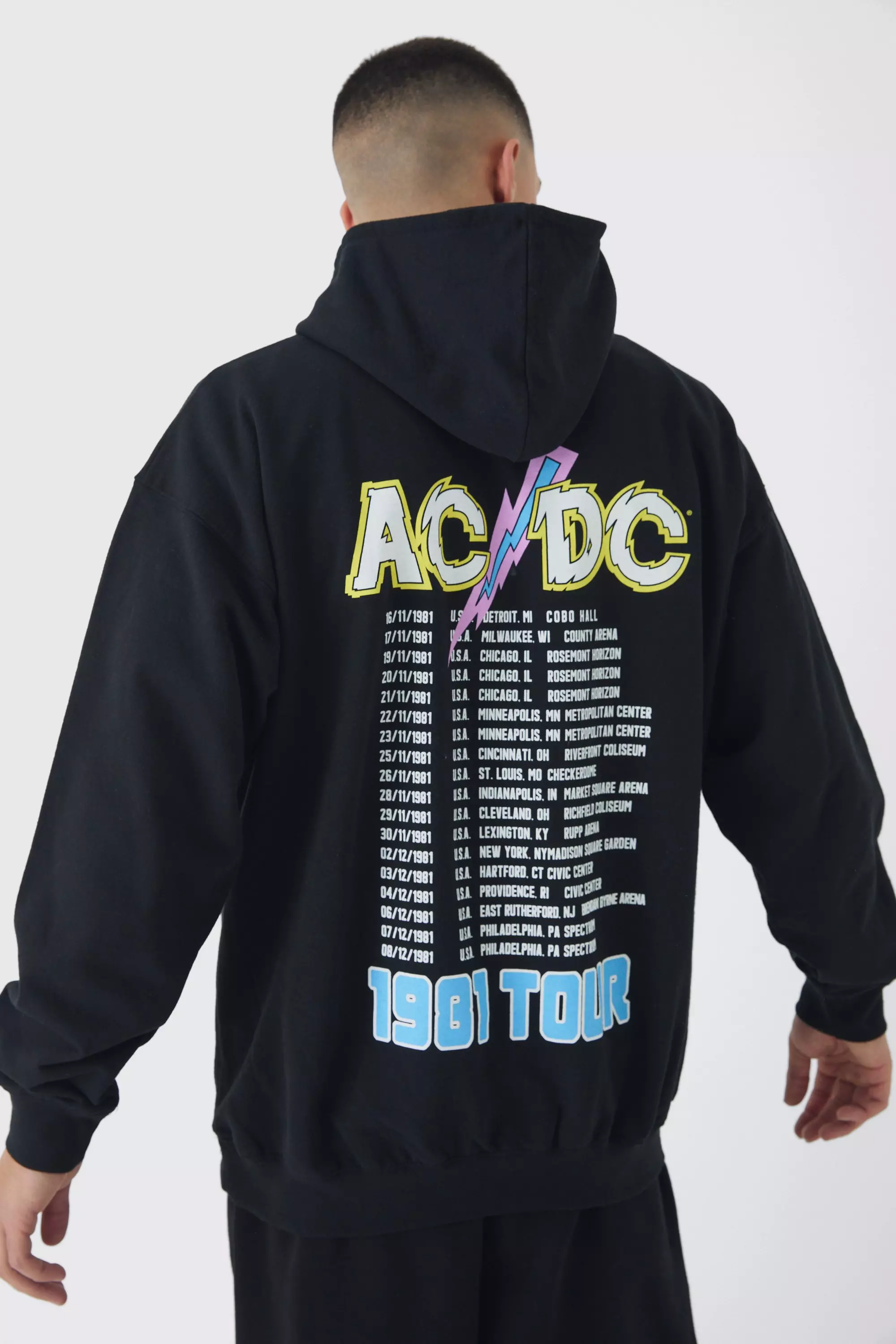 Oversize Hoodie mit lizenziertem ACDC-Print, Black alternatives Bild