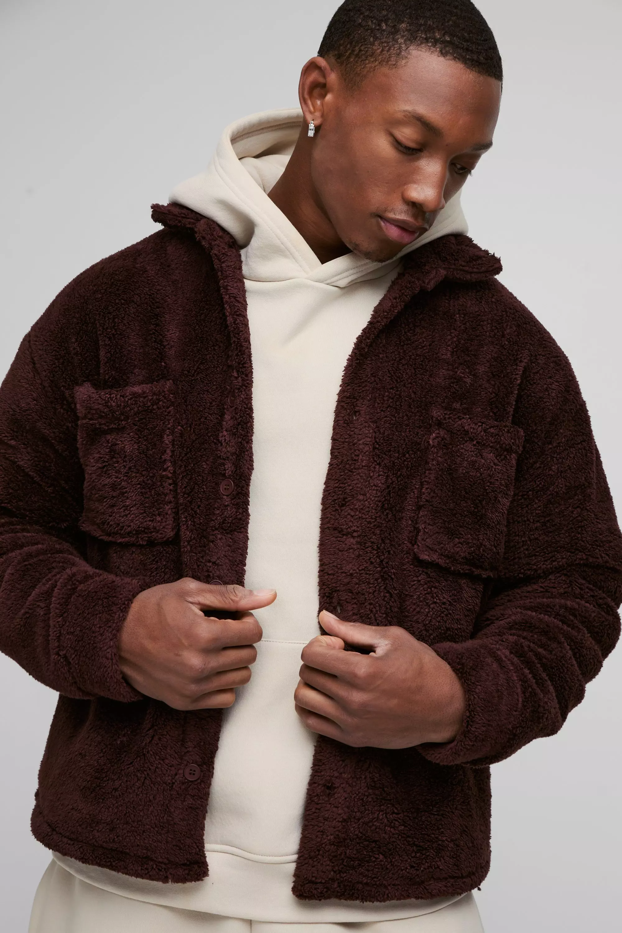 Borg-Overshirt in Schokoladen-Tönen, Chocolate alternatives Bild