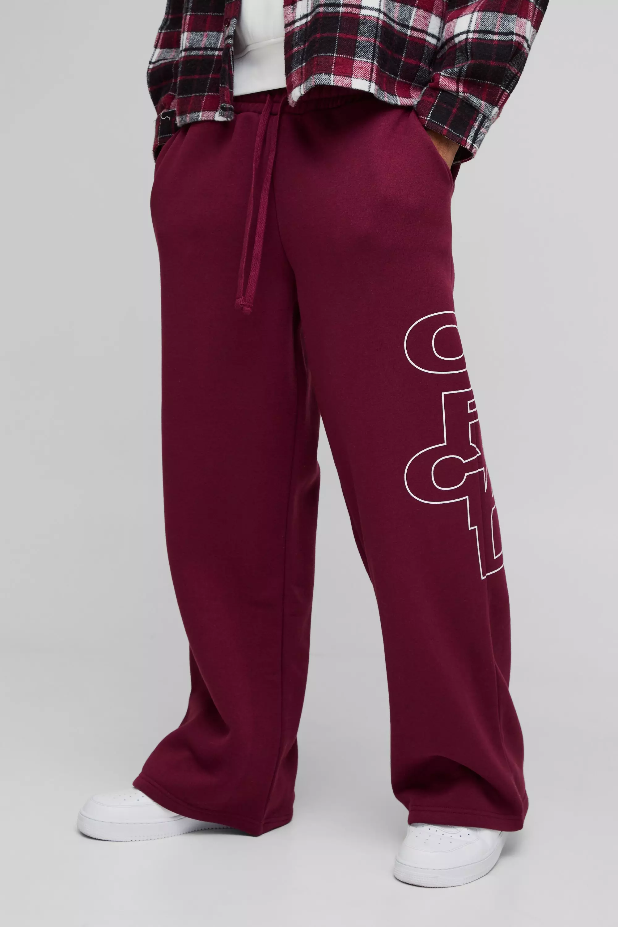 Burgundy Official Wide Leg Joggingbroek alternatieve afbeelding