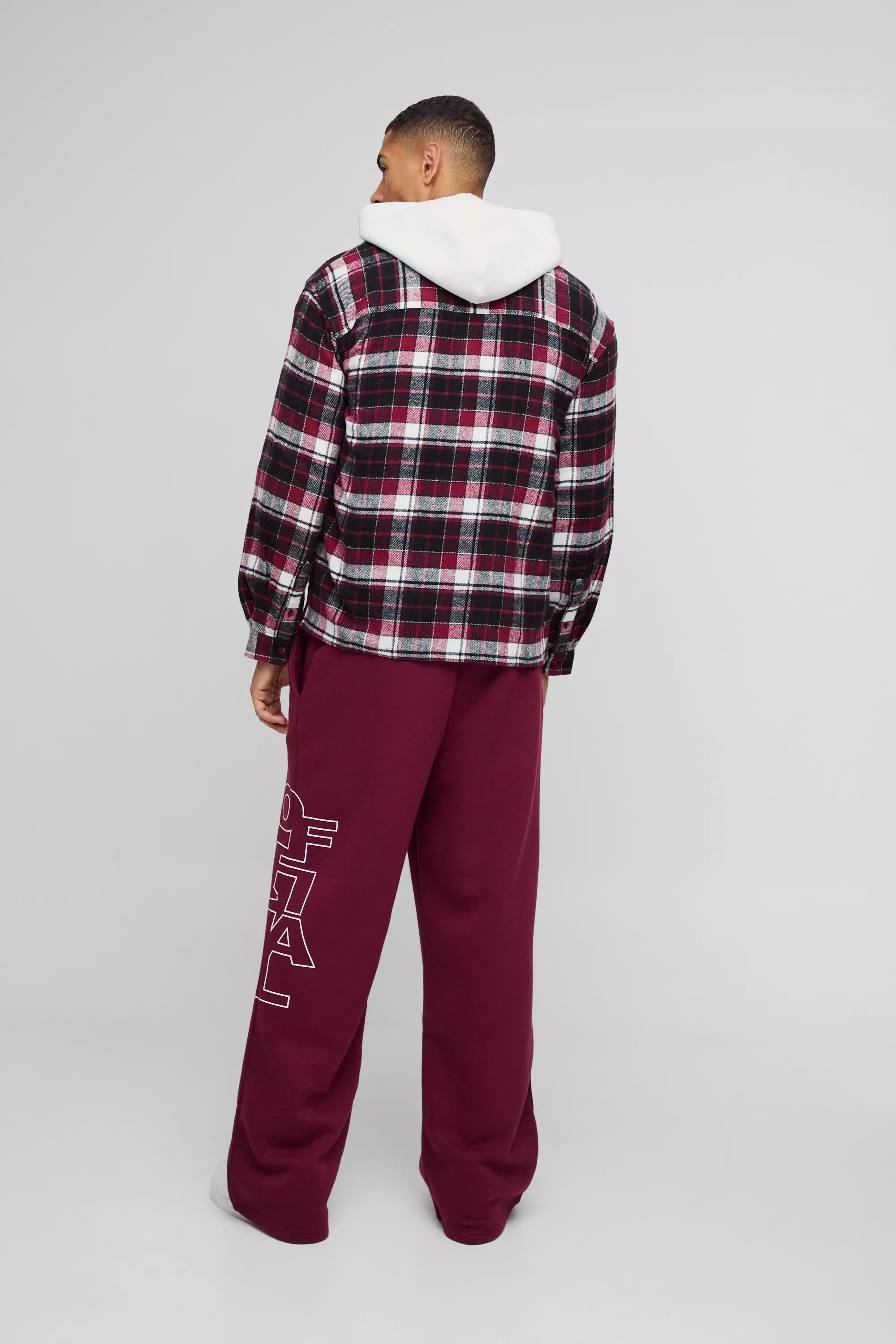 Burgundy Official Wide Leg Joggingbroek alternatieve afbeelding