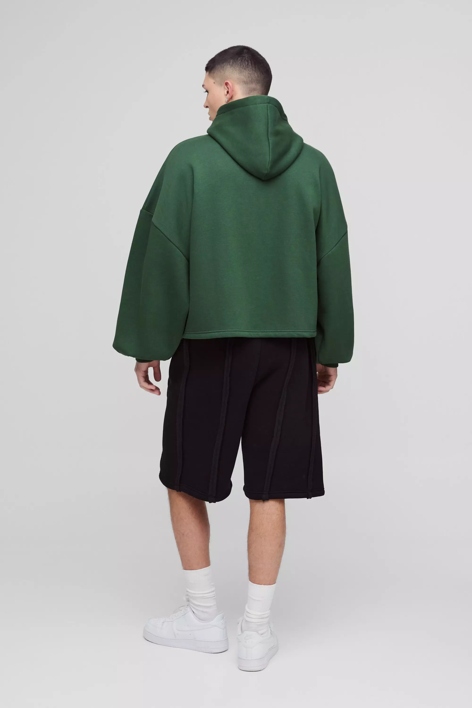 Forest Extreme Oversized Boxy Zip Through Hoodie alternative image