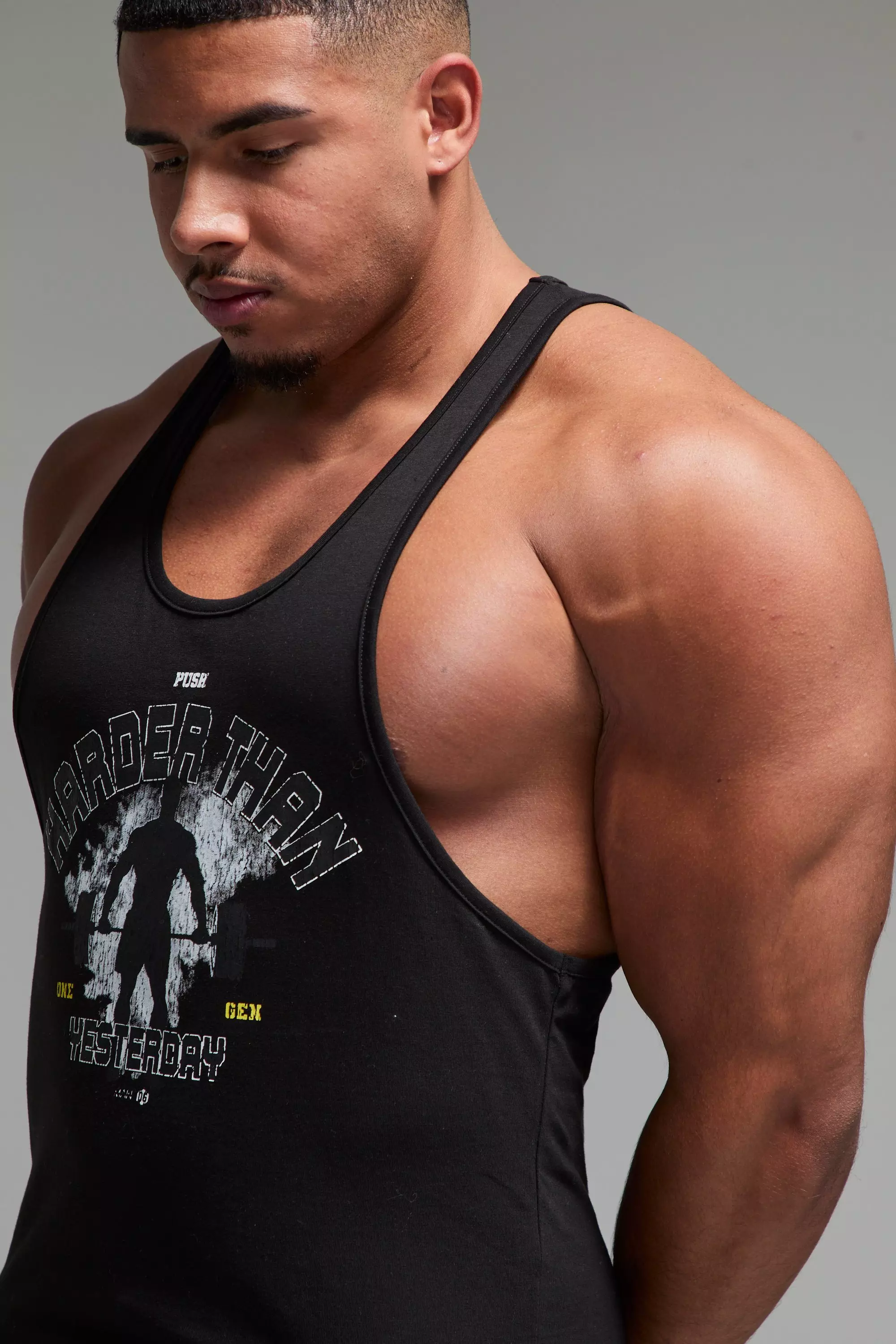 Black Man Active X OG Gym Slim Racer Back Vest alternative image