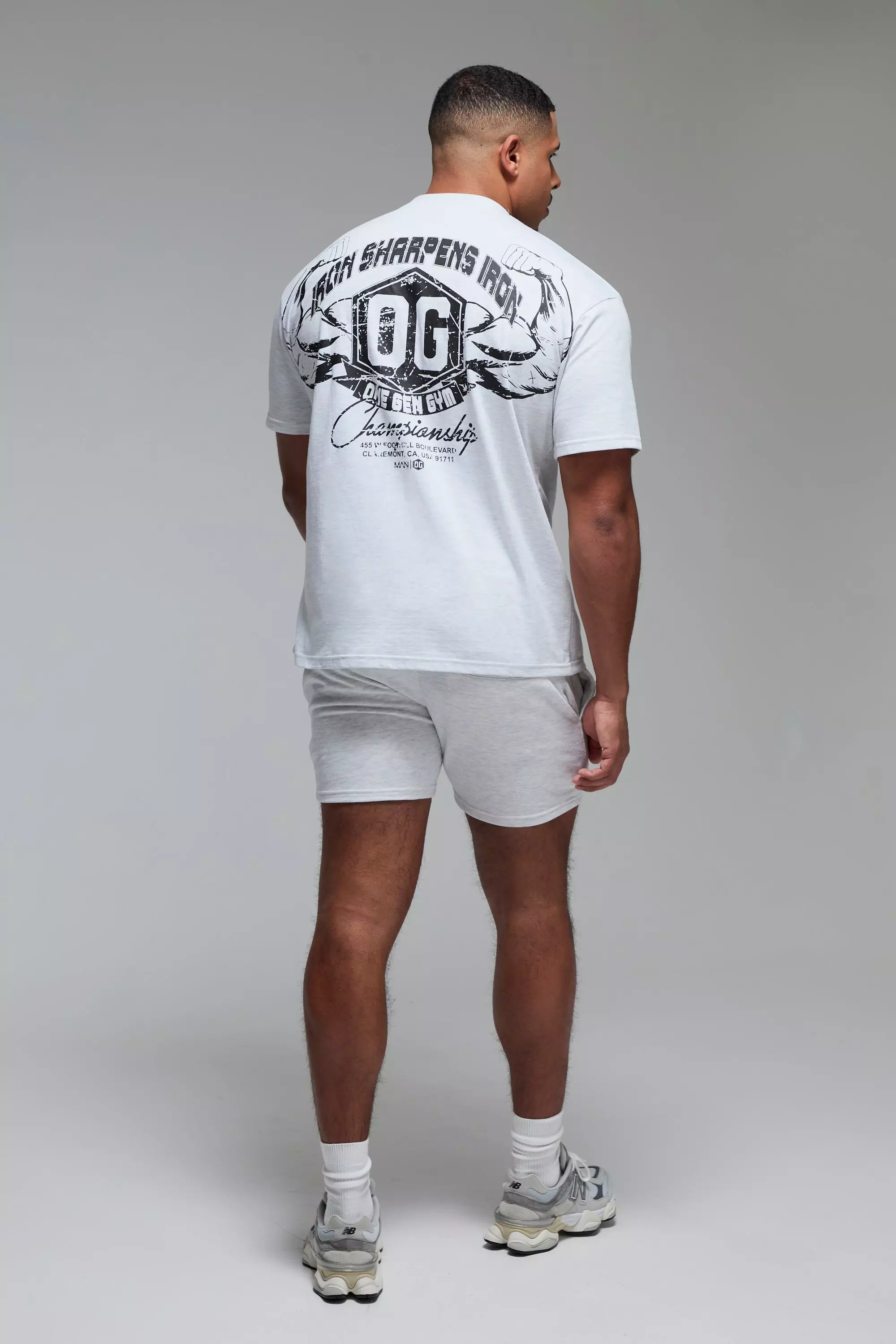 Man Active X OG Gym Oversize T-Shirt, Grey marl alternatives Bild