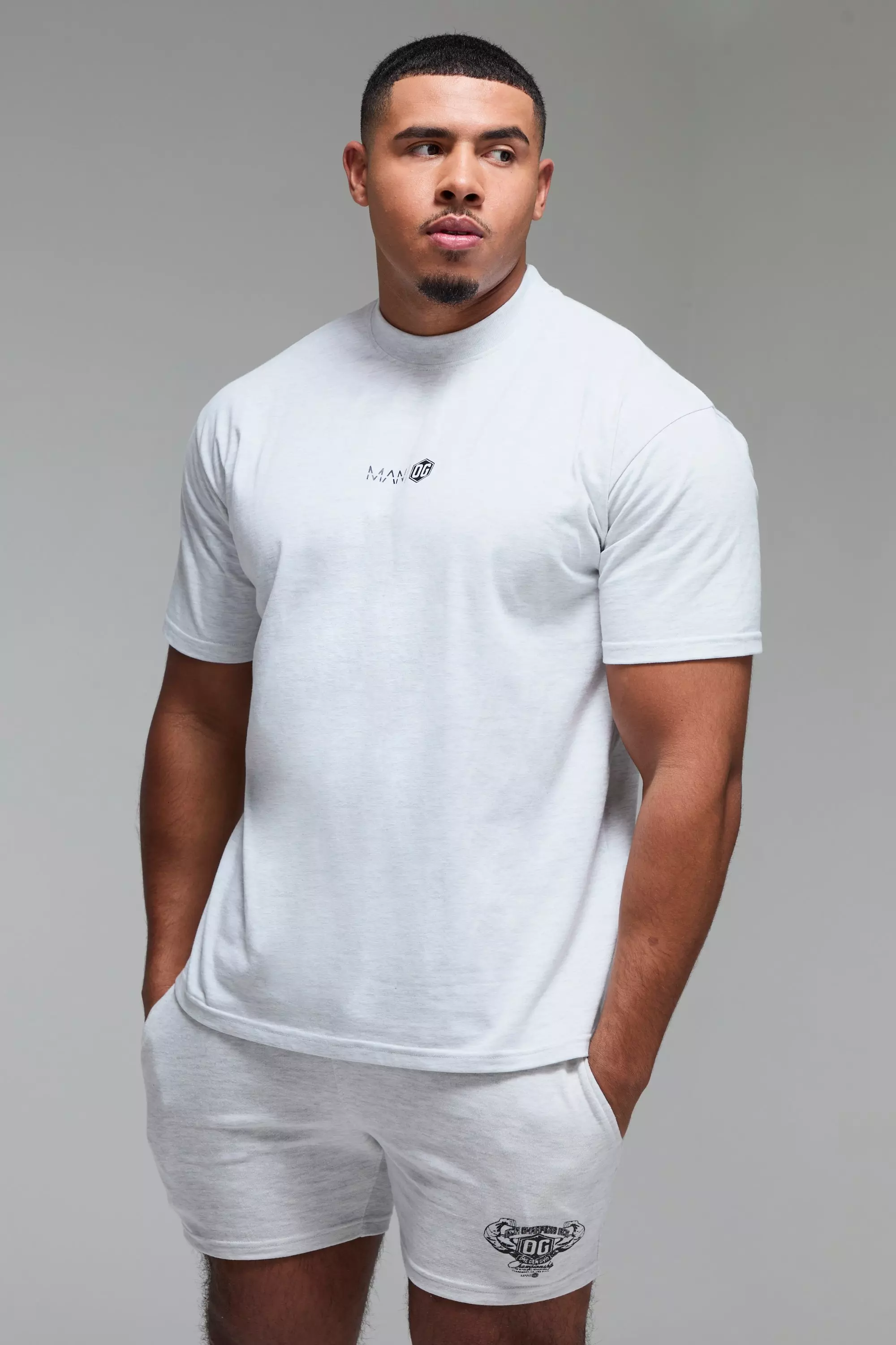 Man Active X OG Gym Oversize T-Shirt, Grey marl alternatives Bild