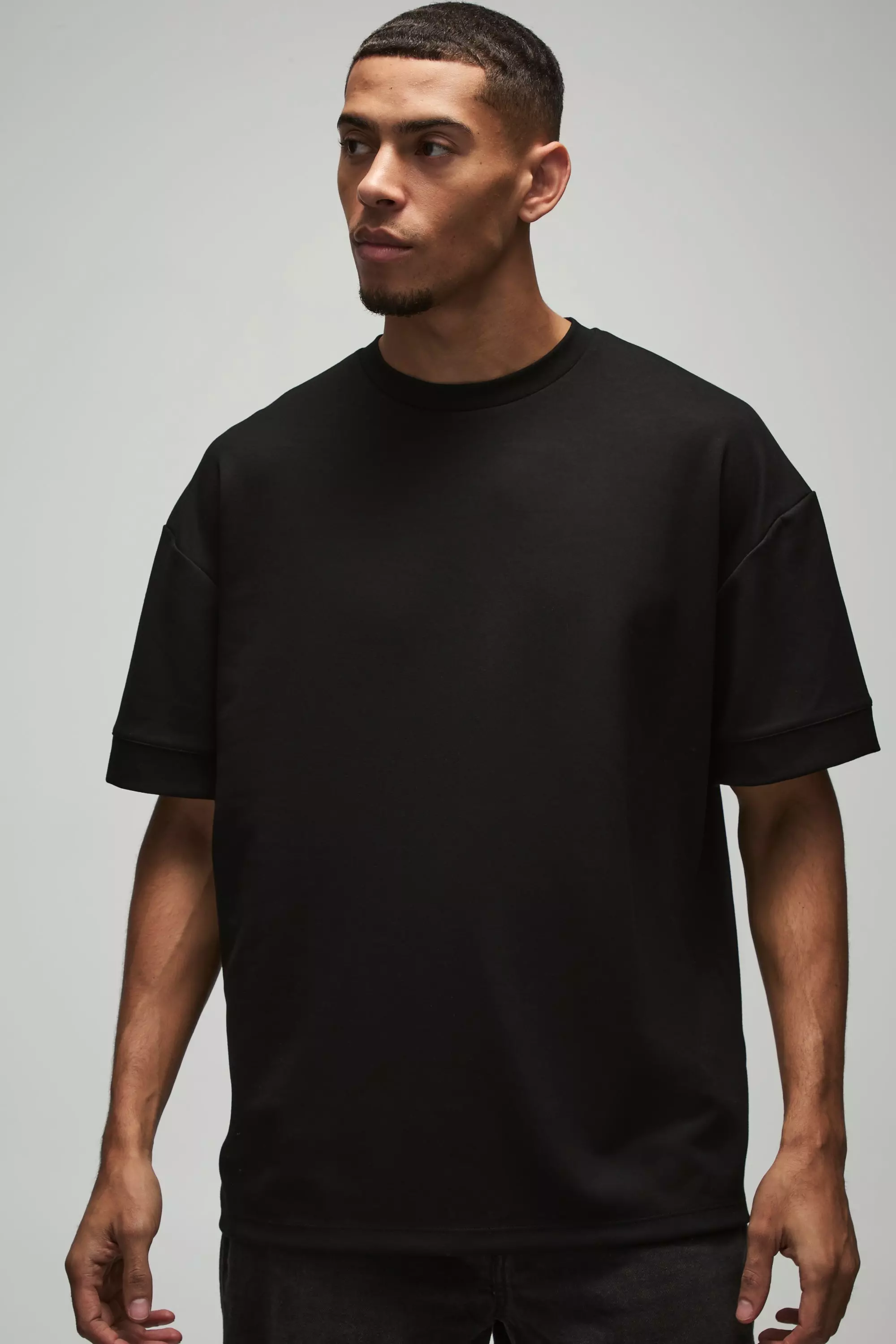 Black Oversized Peached T-Shirt