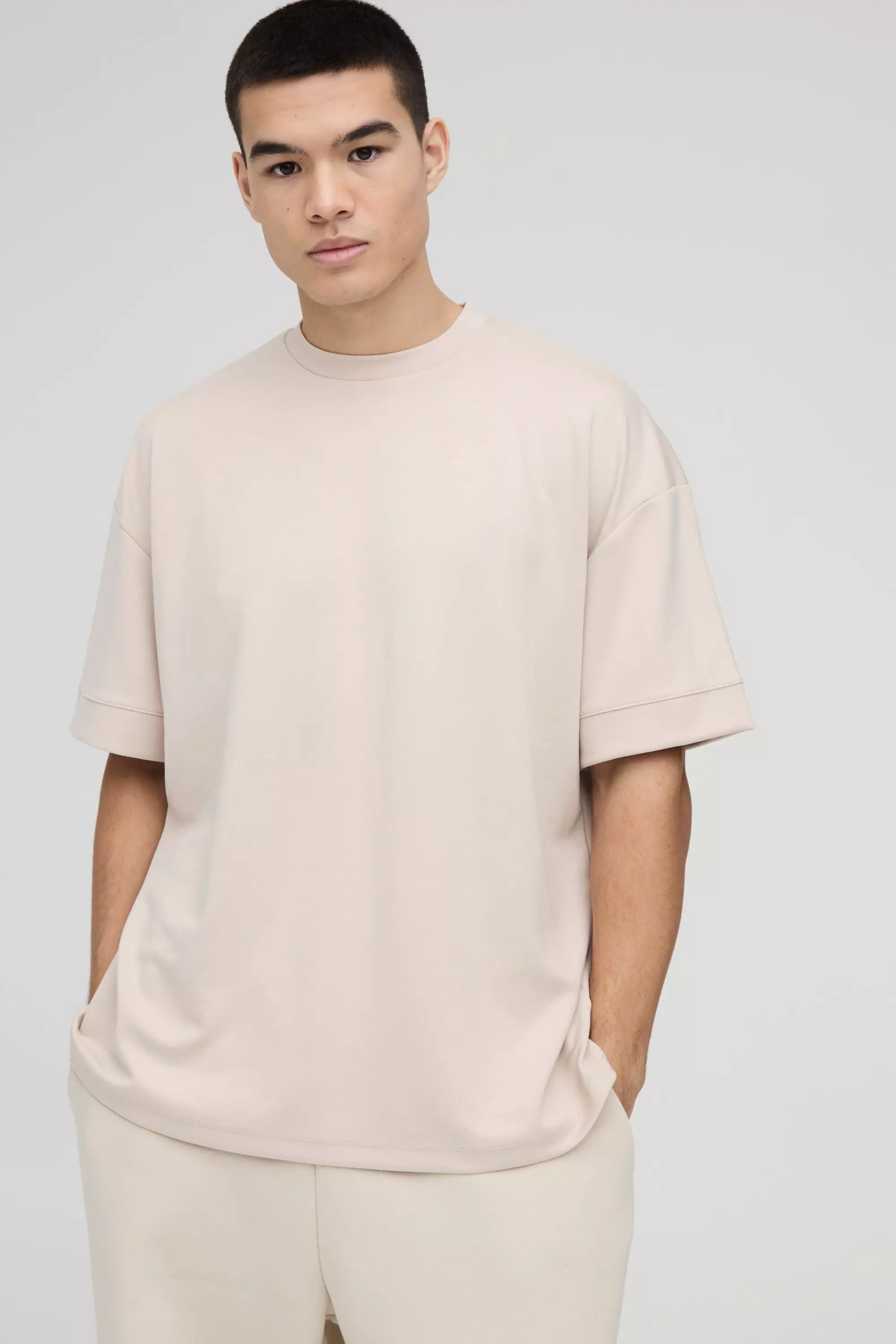 Oversized Peached T-Shirt Stone