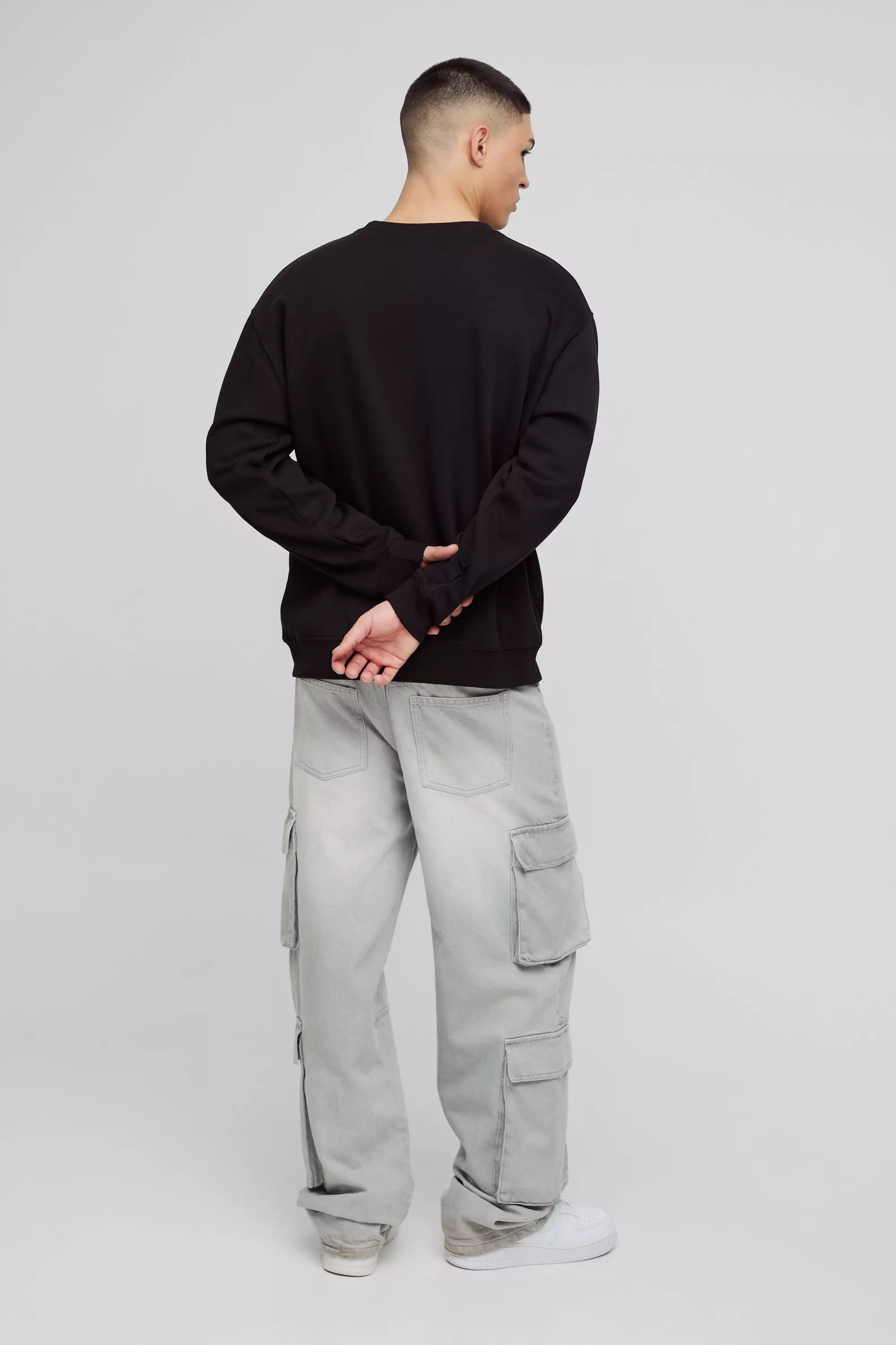 Sweat oversize à imprimé guépard, Black autre image