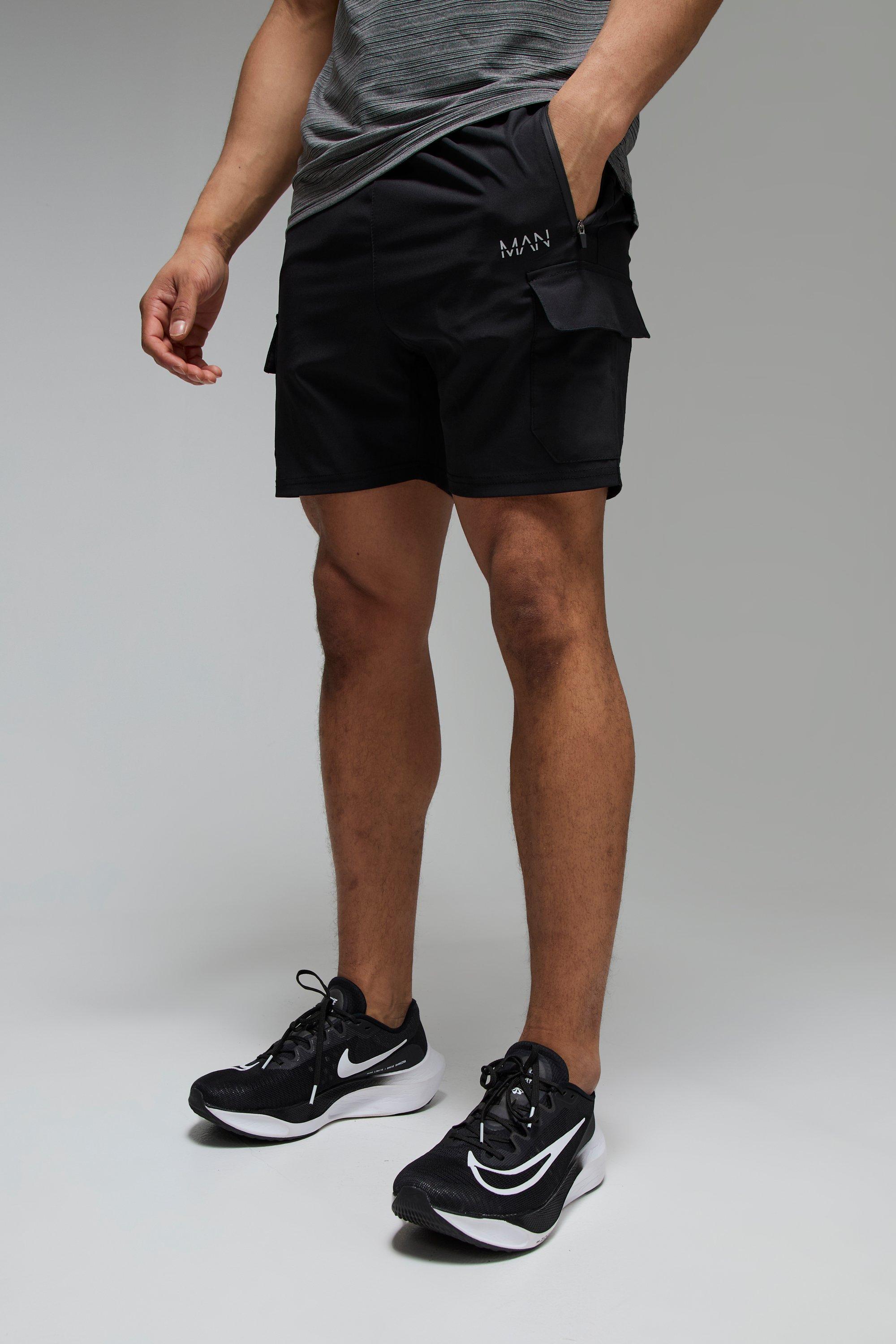 Man Active Stretch Woven 5inch Cargo Short | boohooMAN USA