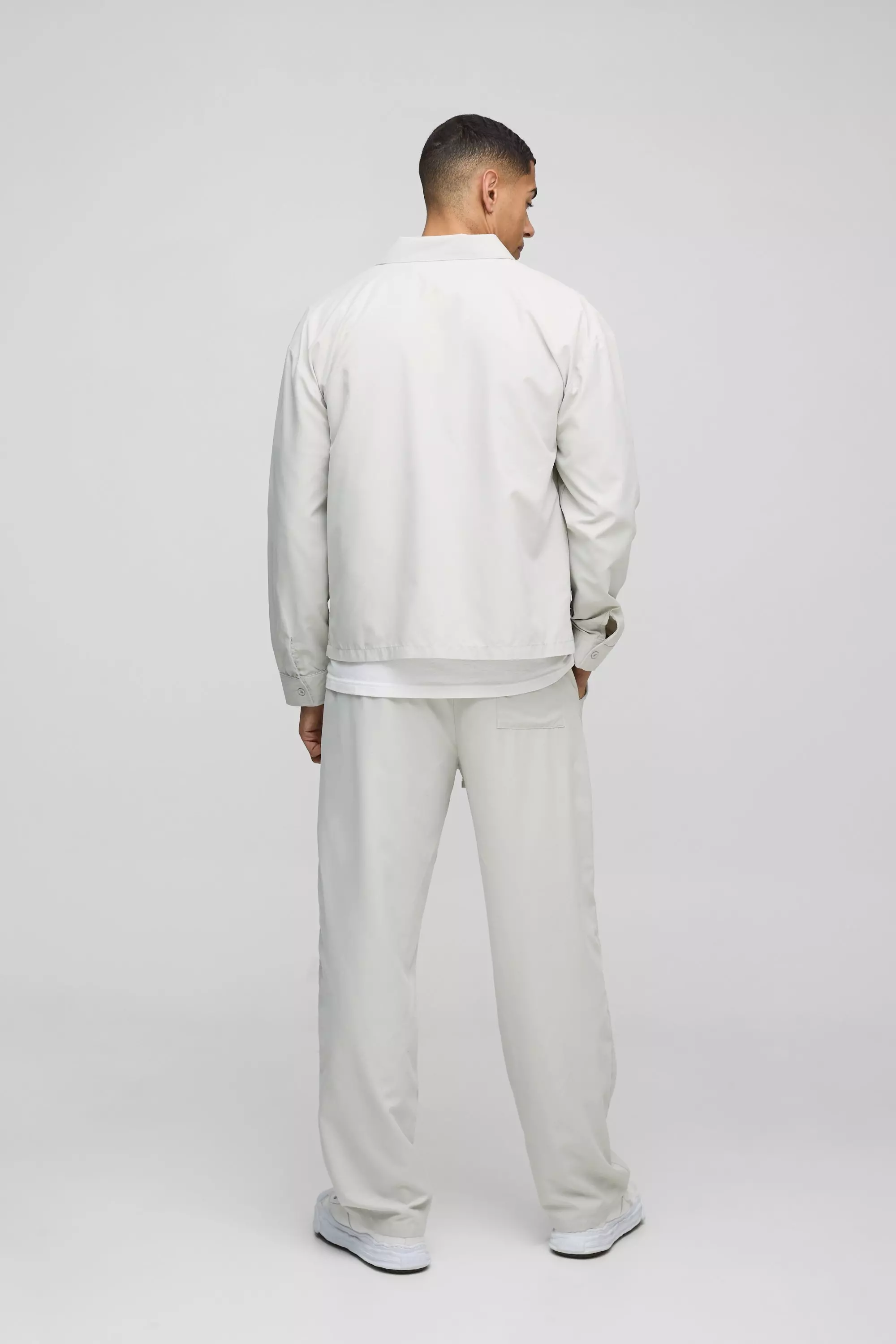 Stone Straight Leg Elasticated Waist Nylon Pants alternative image