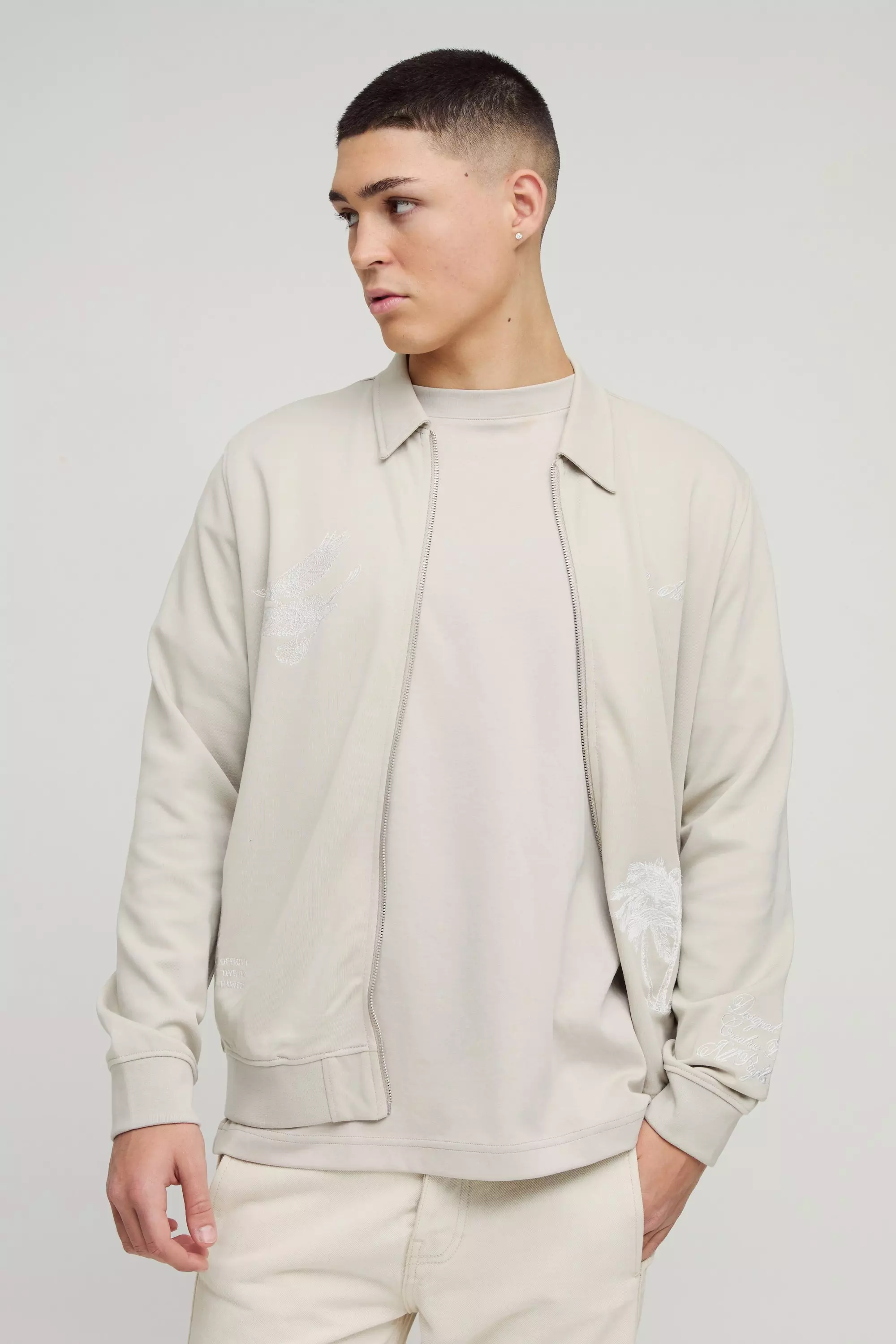Smarte bestickte Scuba-Bomberjacke, Stone alternatives Bild