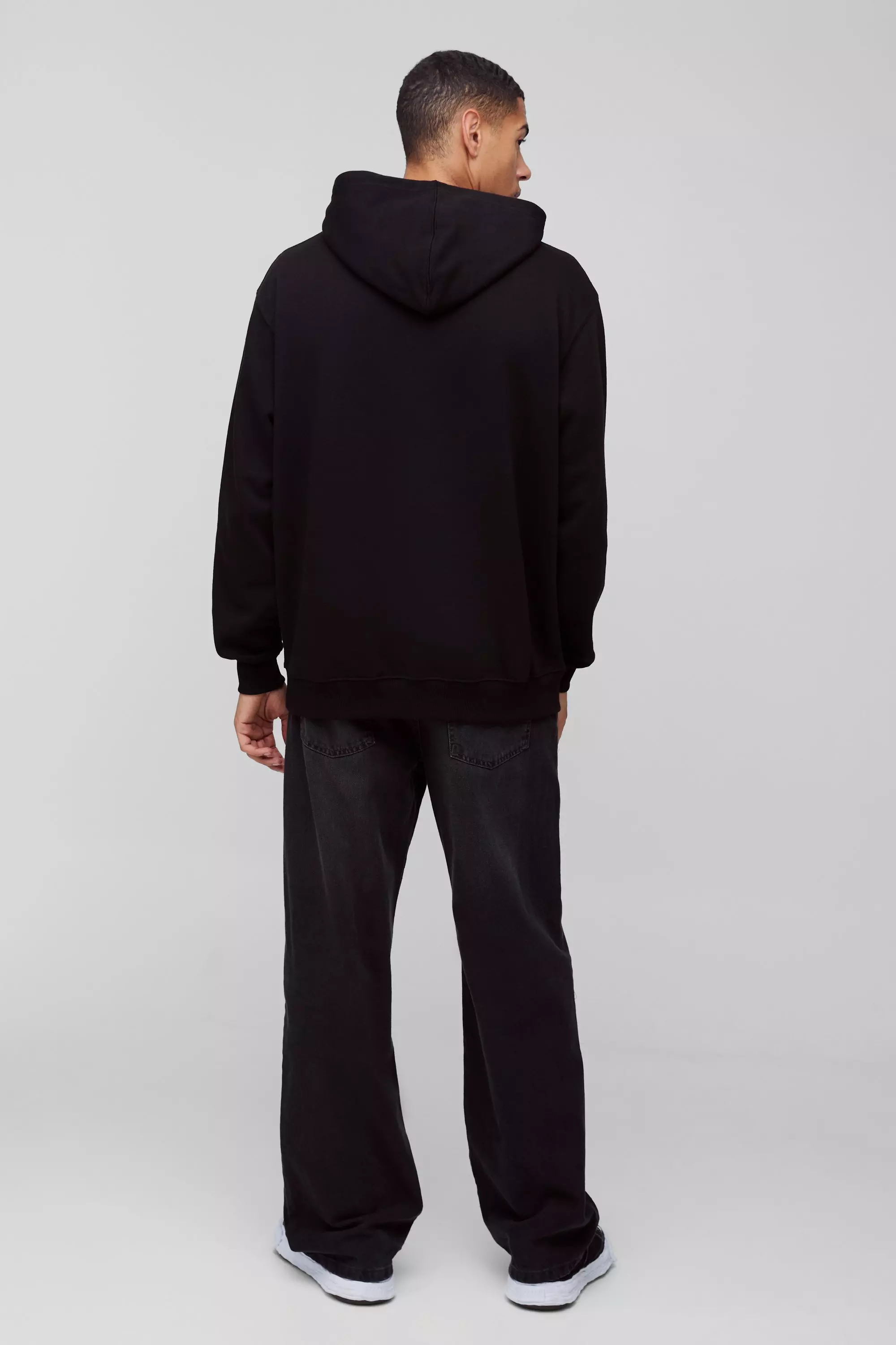 Oversized Floral Puff Print Hoodie | boohooMAN USA
