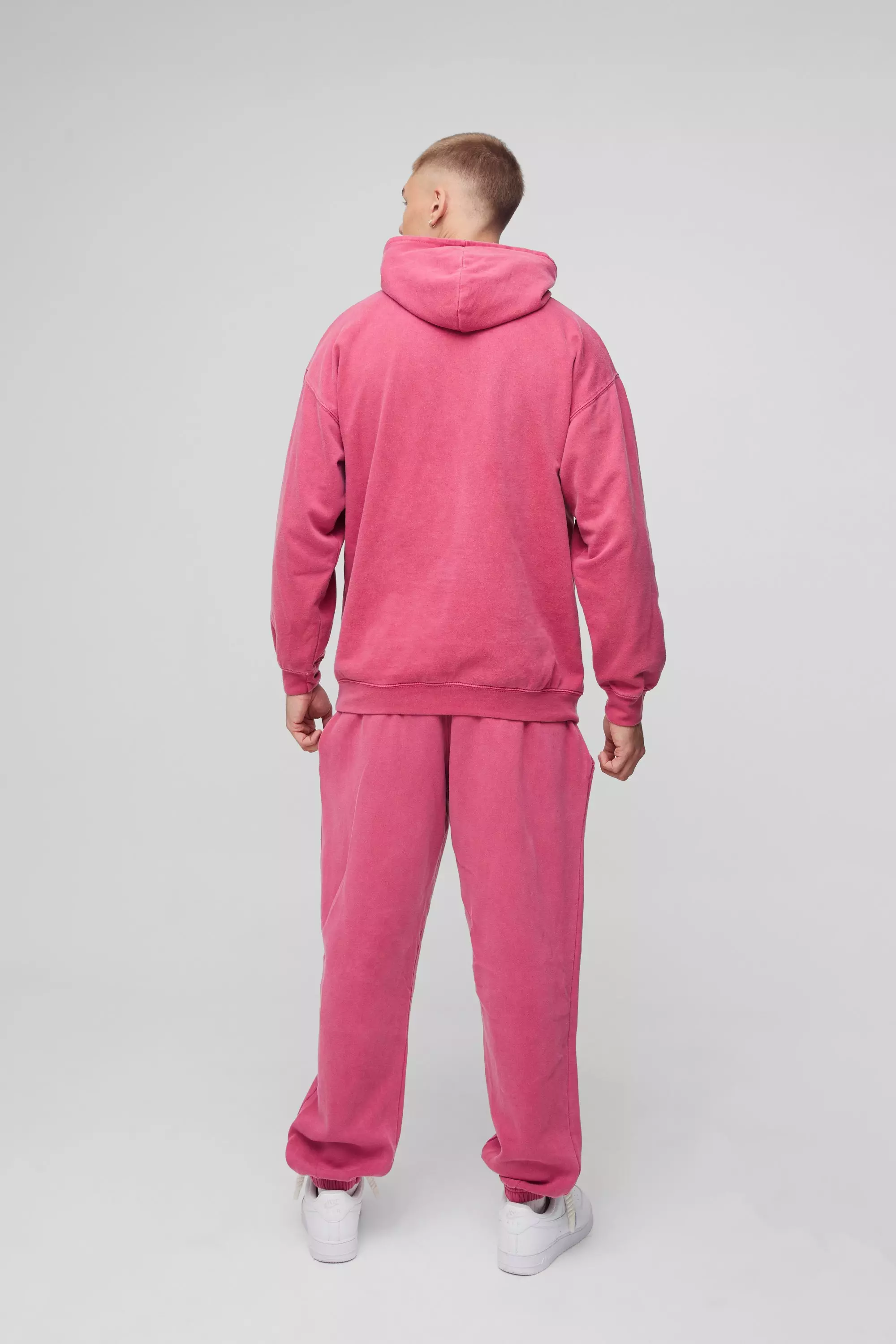 Red Oversized Cross Printed Hooded Tracksuit alternative image