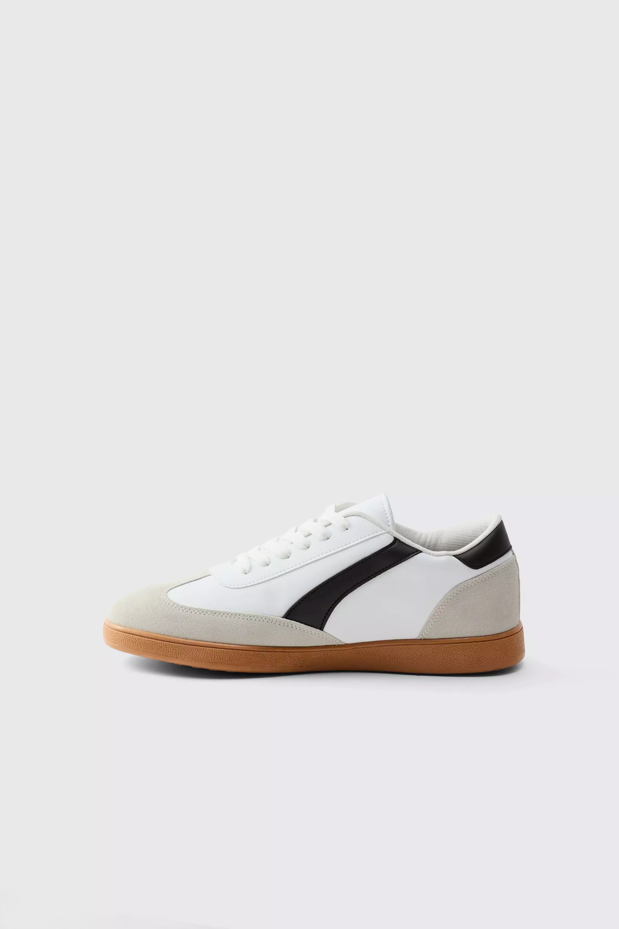 Grey Trainer With Panel Detail In PU  alternative image