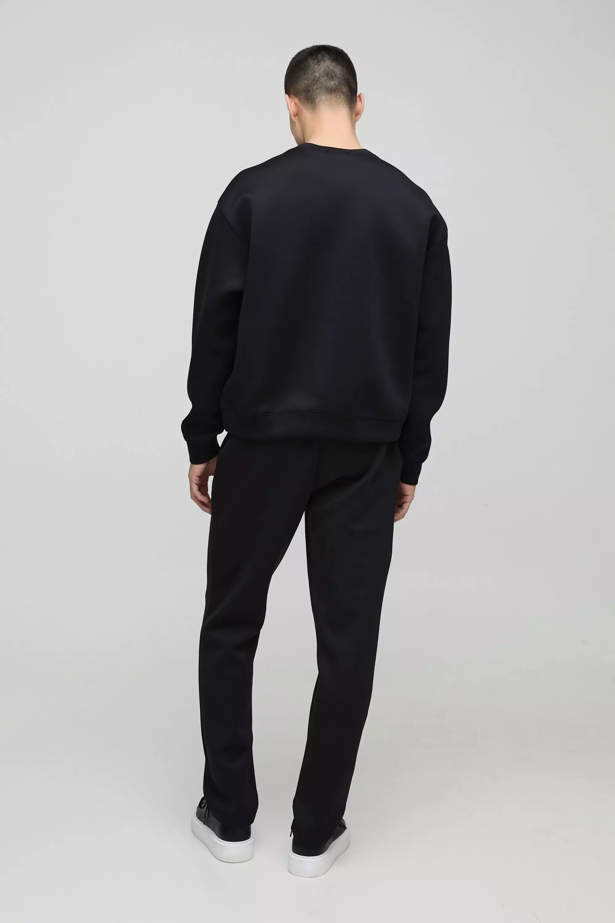 Oversized Boxy Bonded Scuba Sweatshirt | boohooMAN USA
