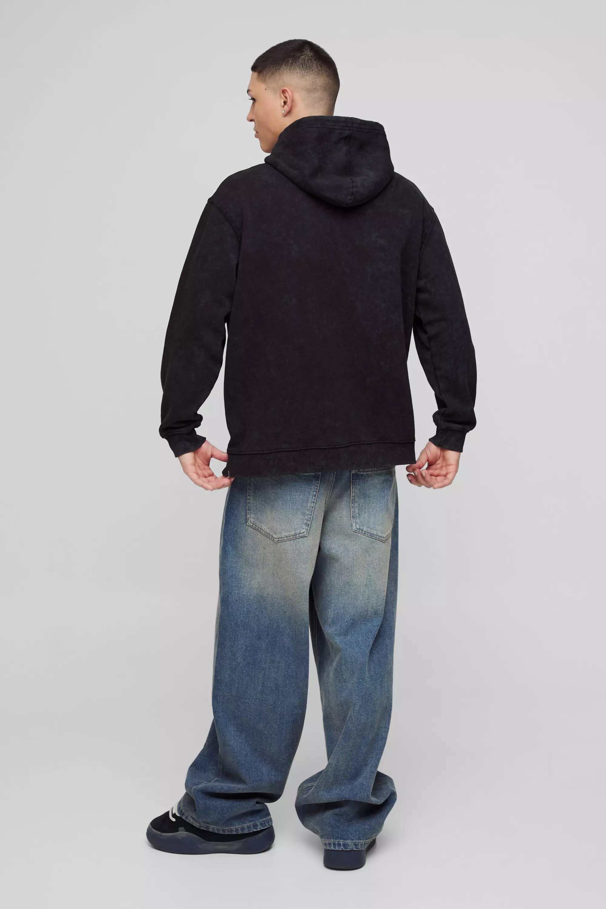 Charcoal Oversized Official Rhinestone Graphic Hoodie alternative image