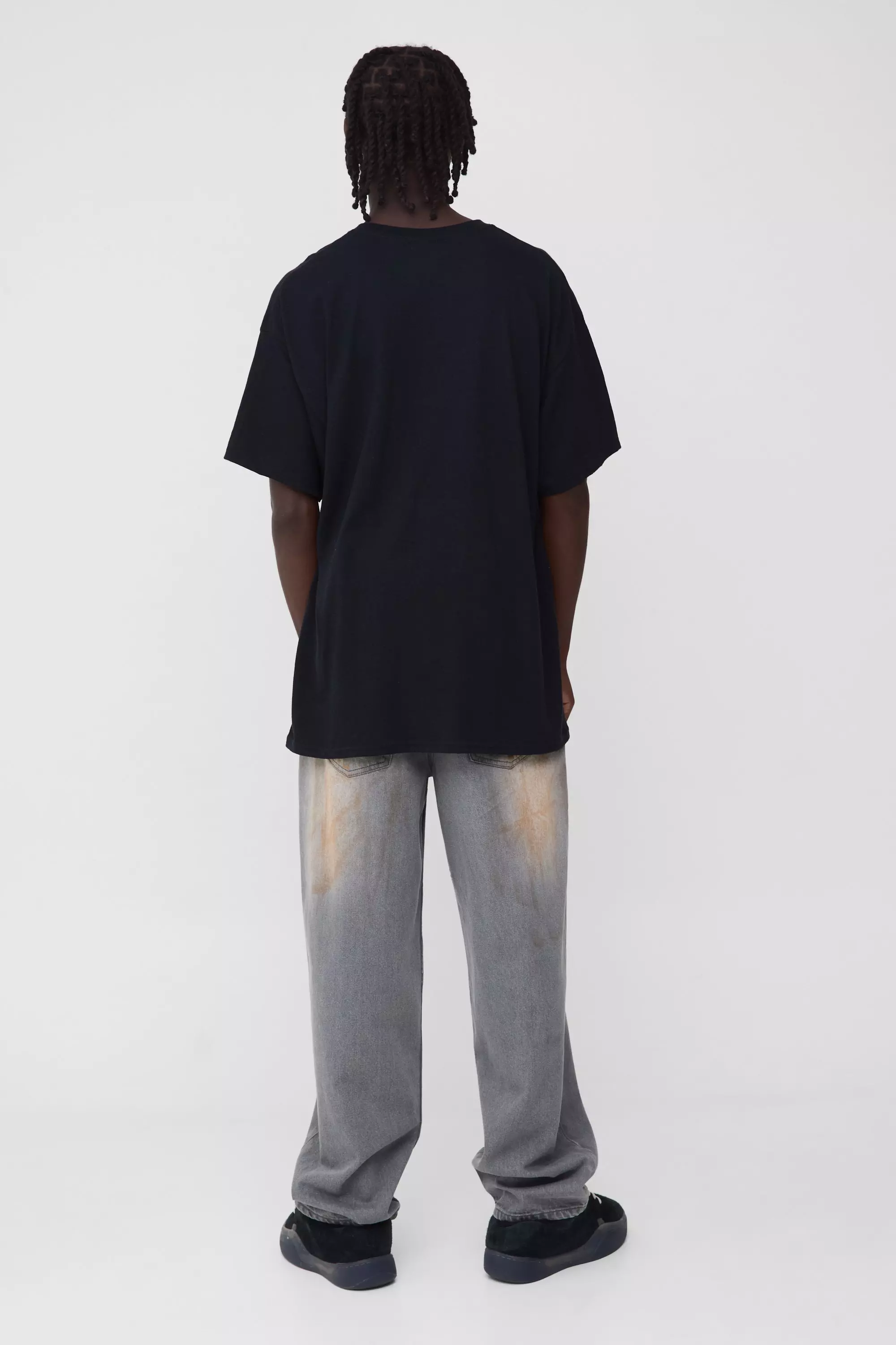 Black Oversized Aaliyah License Print T-Shirt alternative image
