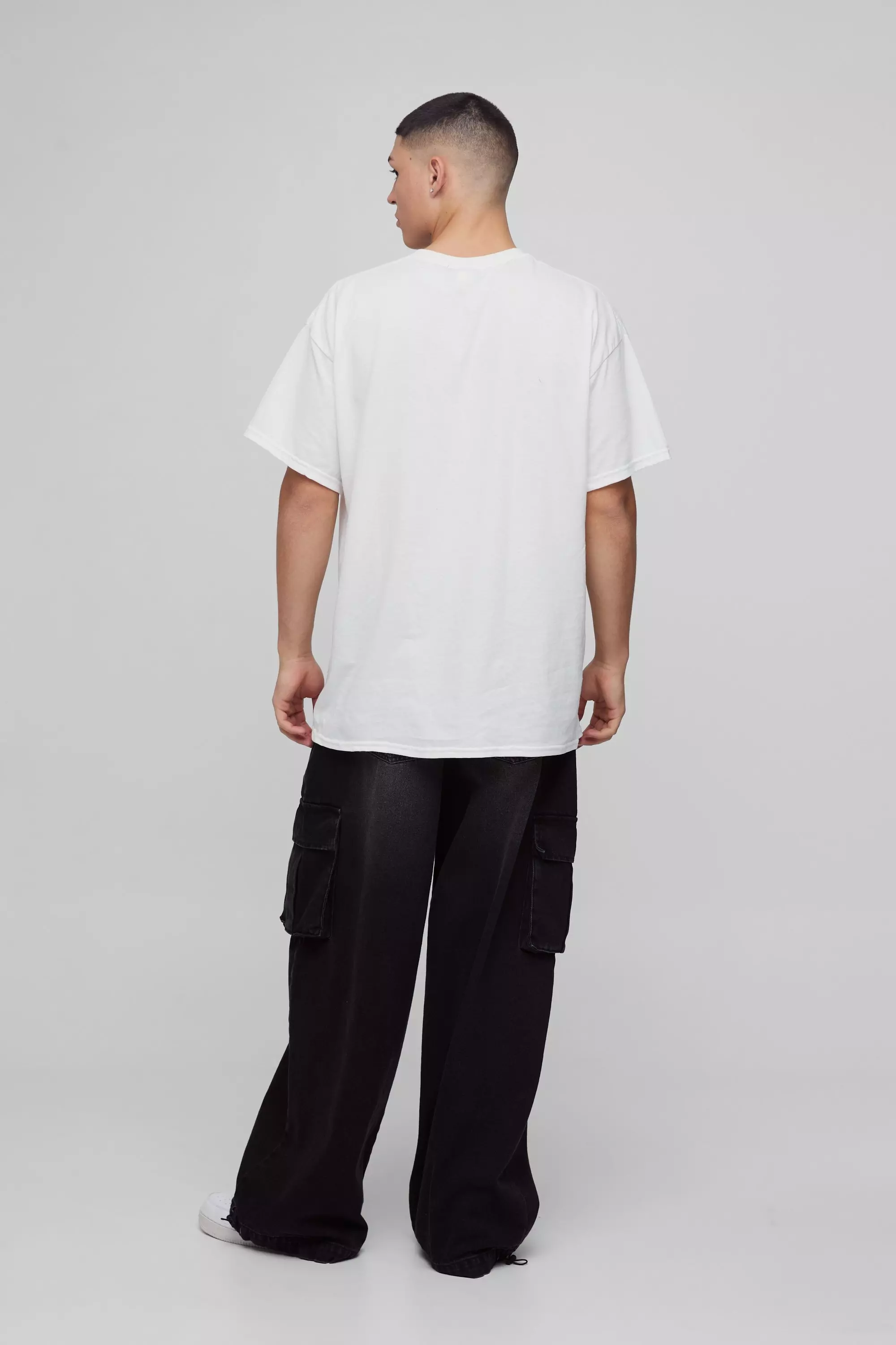 White Oversized Gelicenseerd Easy E T-Shirt alternatieve afbeelding
