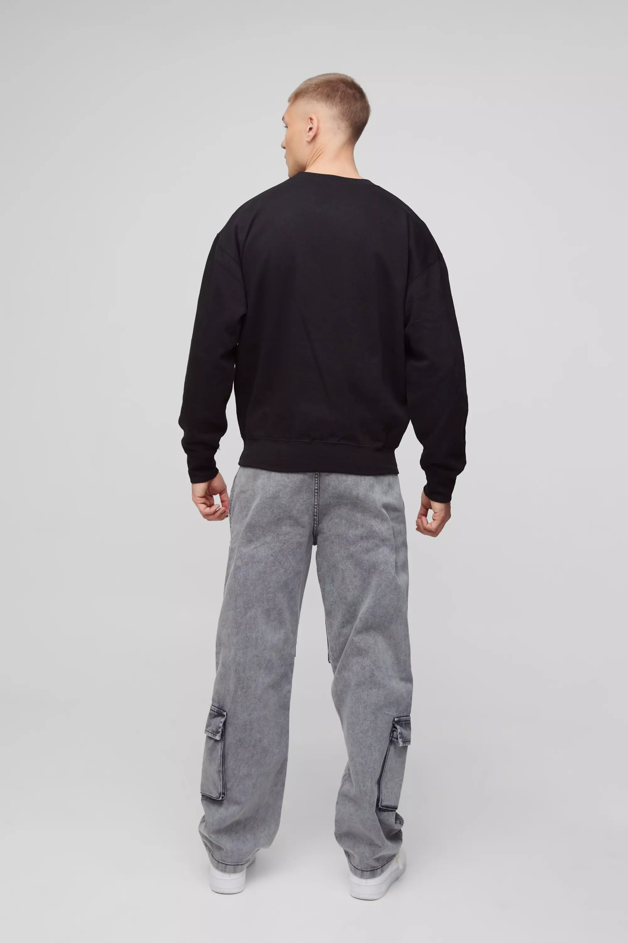 Black Oversized Aaliyah License Print Sweatshirt alternative image