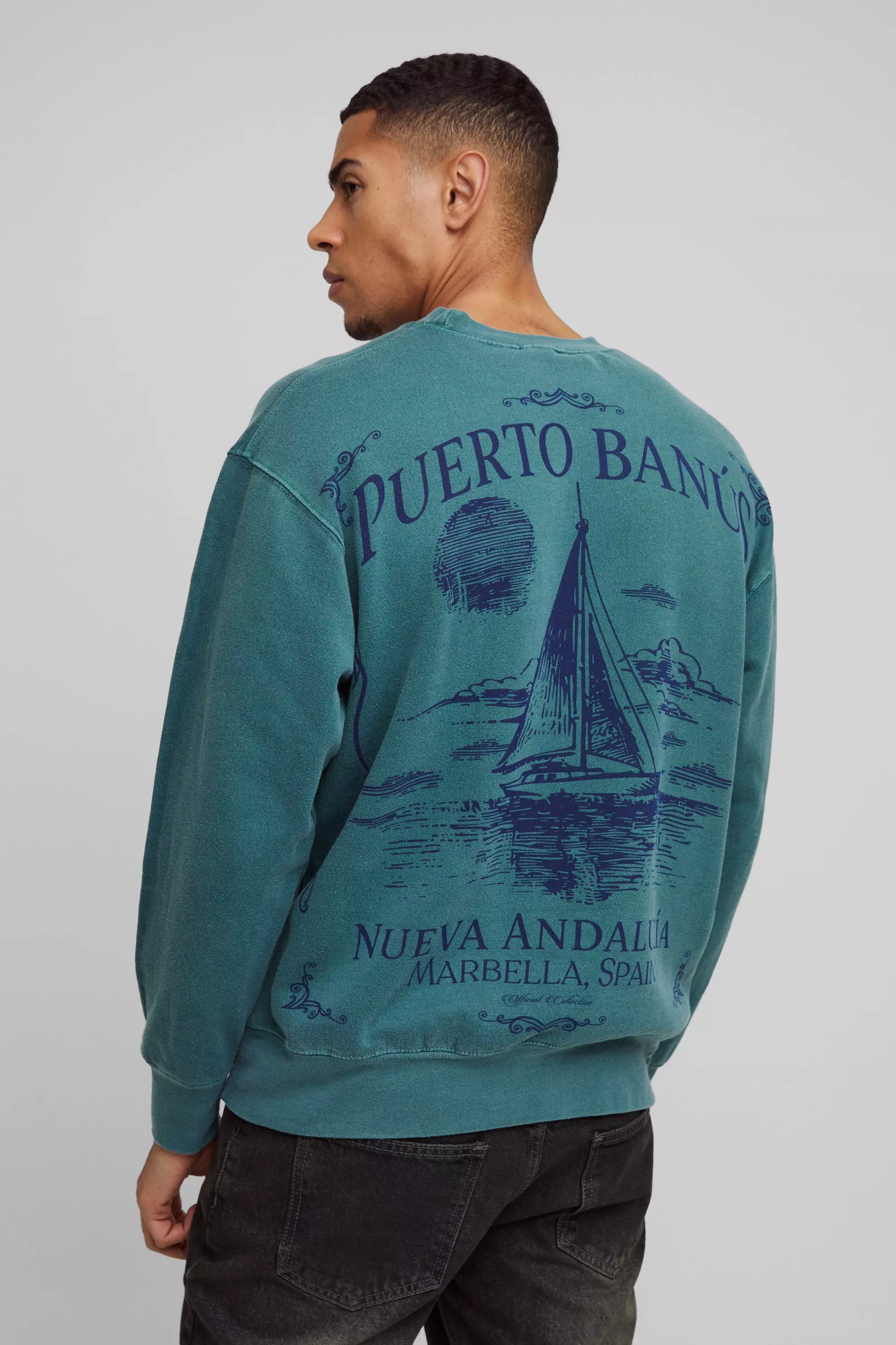 Green Washed Puerto Banus Sweatshirt