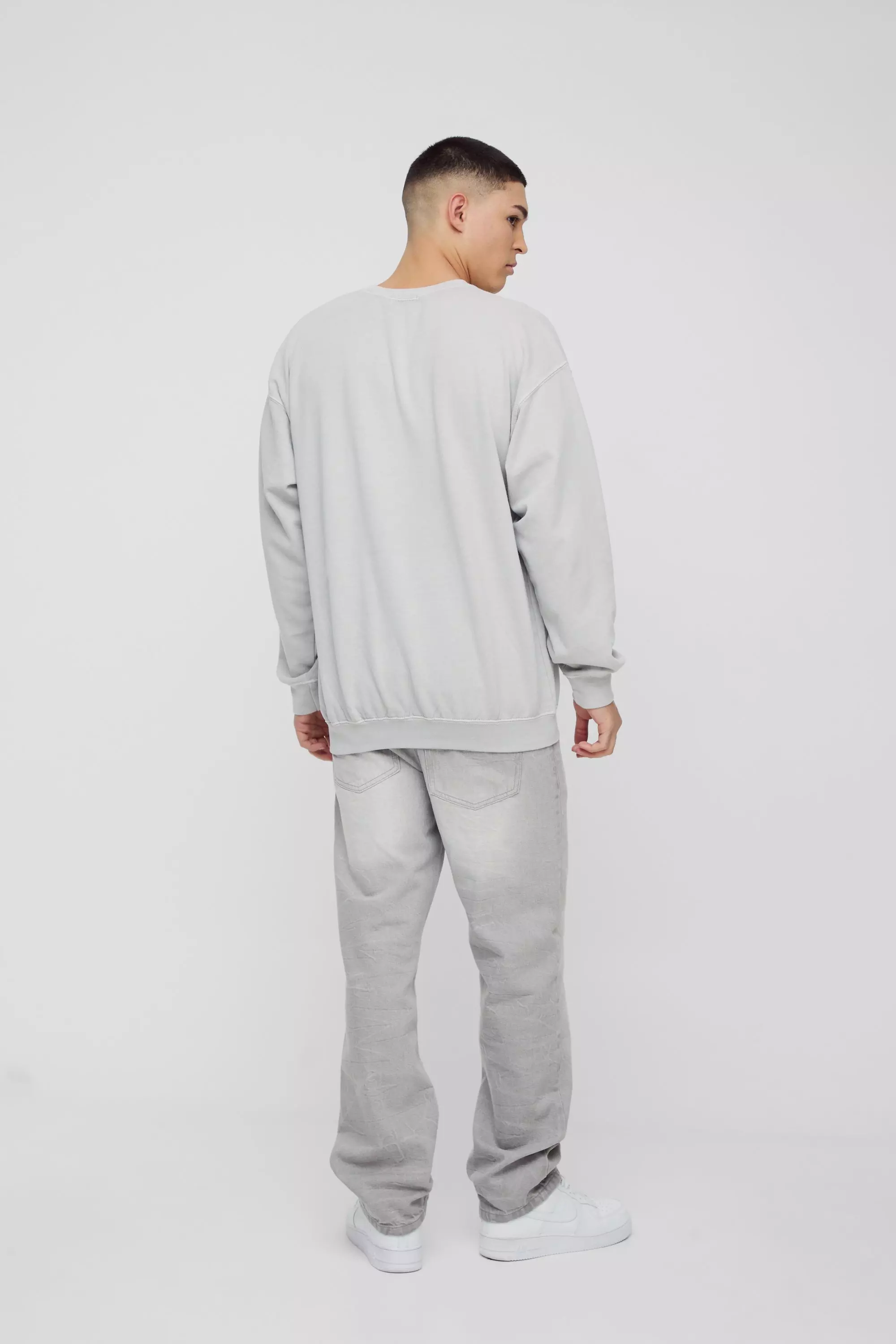 Stone Oversized Geborduurde Gebleekte Paris Trui alternatieve afbeelding