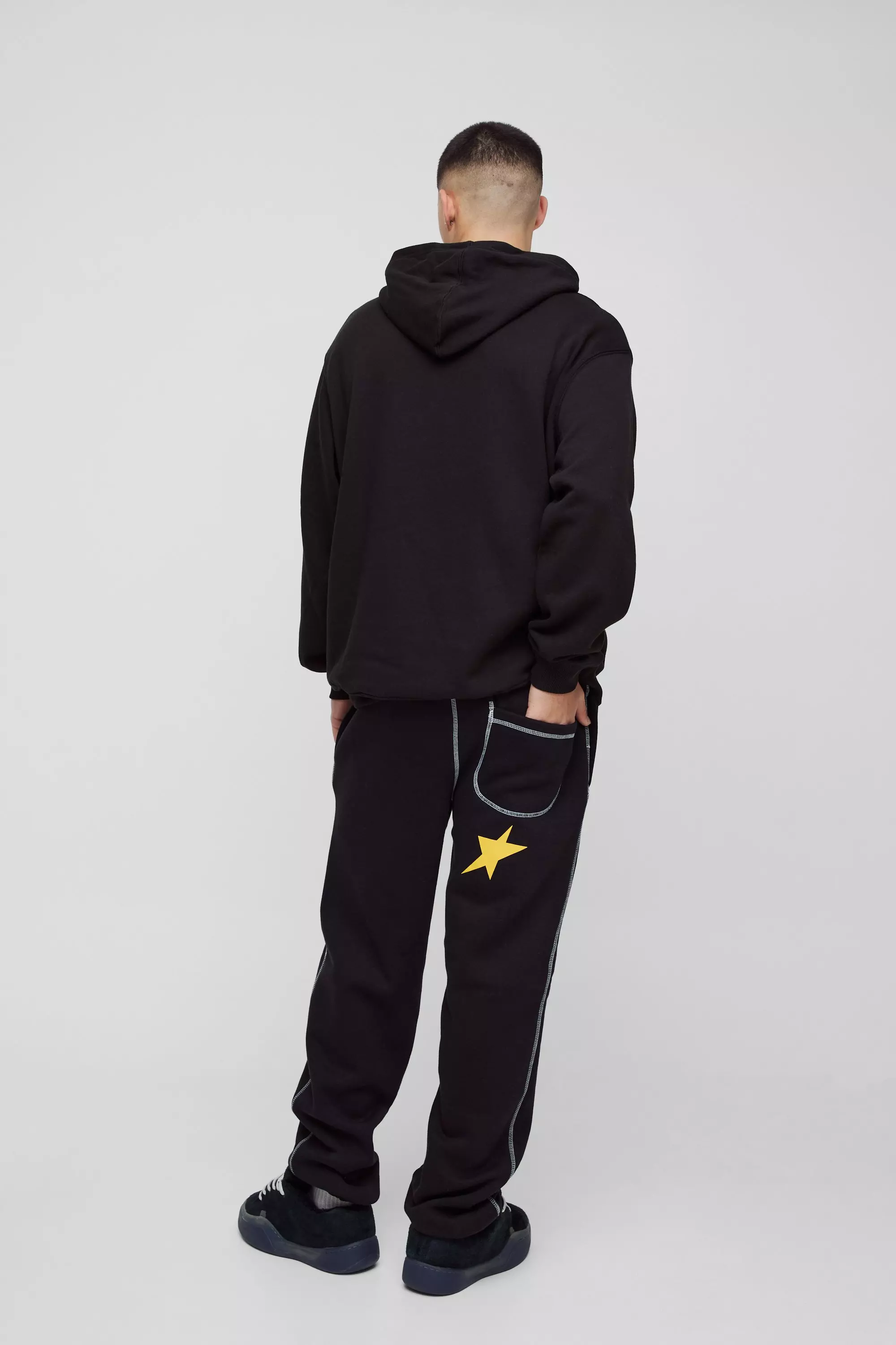 Black Oversized Limited Dragon Graphic Hoodie alternative image