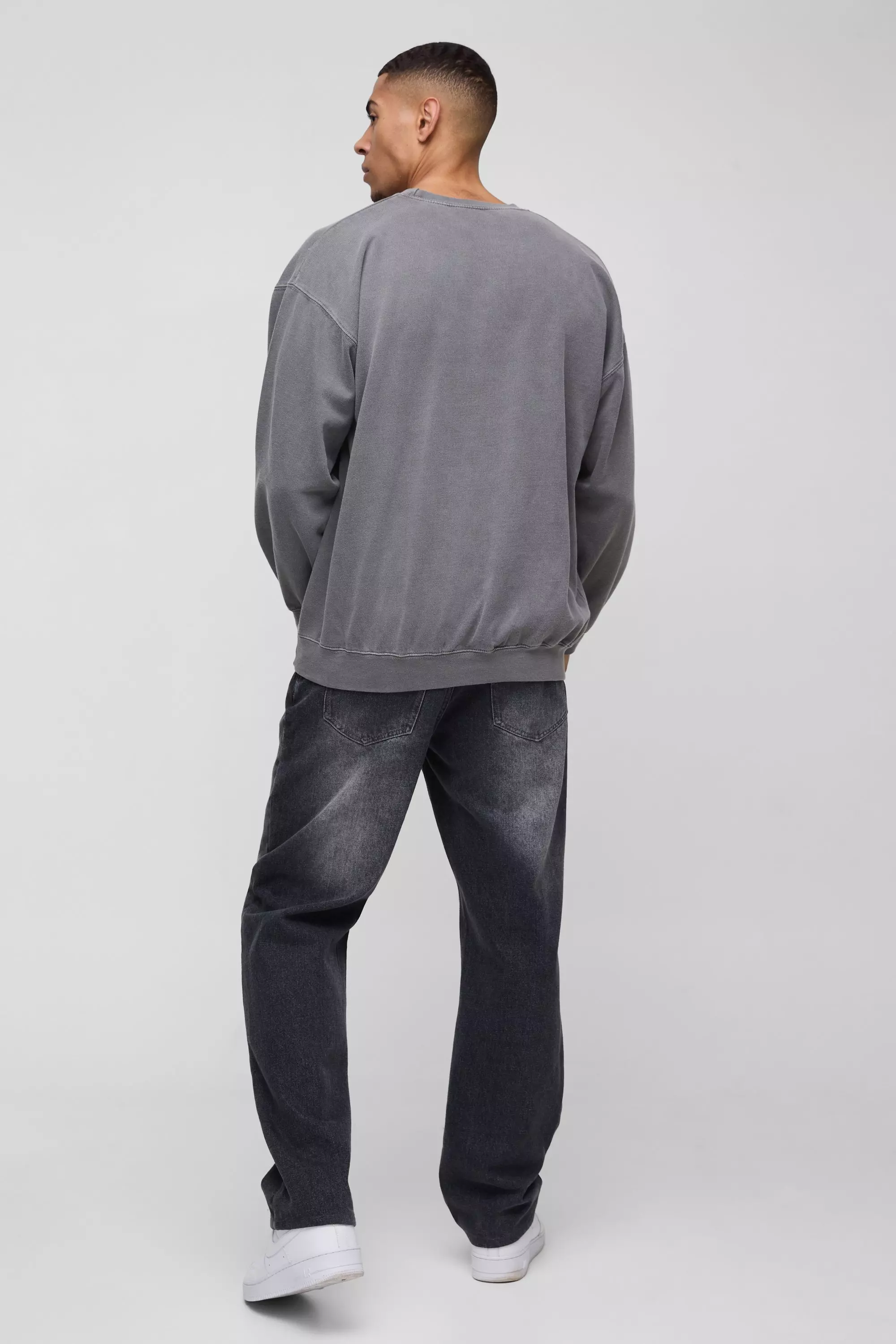 Sweat oversize délavé à imprimé Easy E, Charcoal autre image
