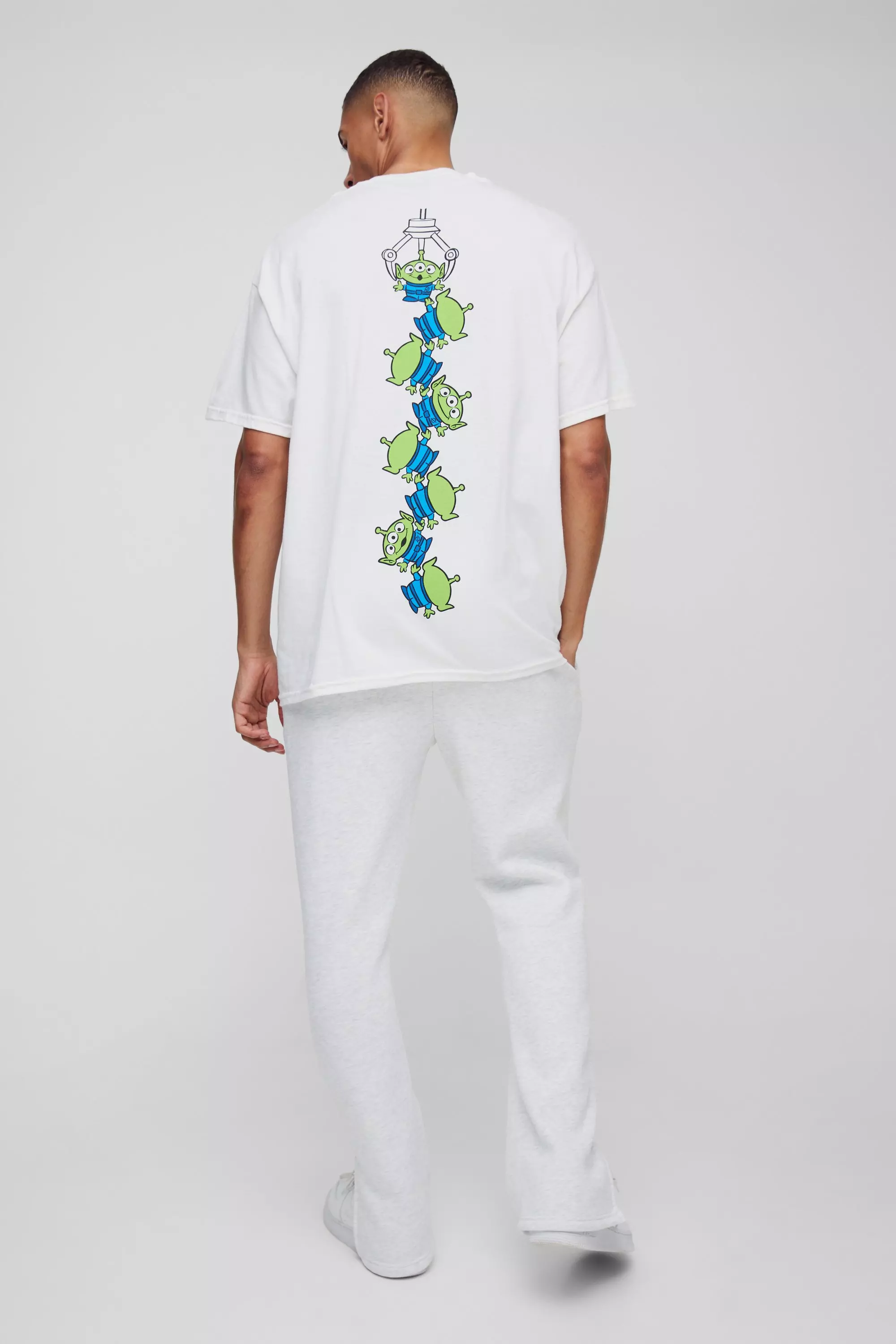 Oversized Pixar Toy Story Aliens License Print T-Shirt