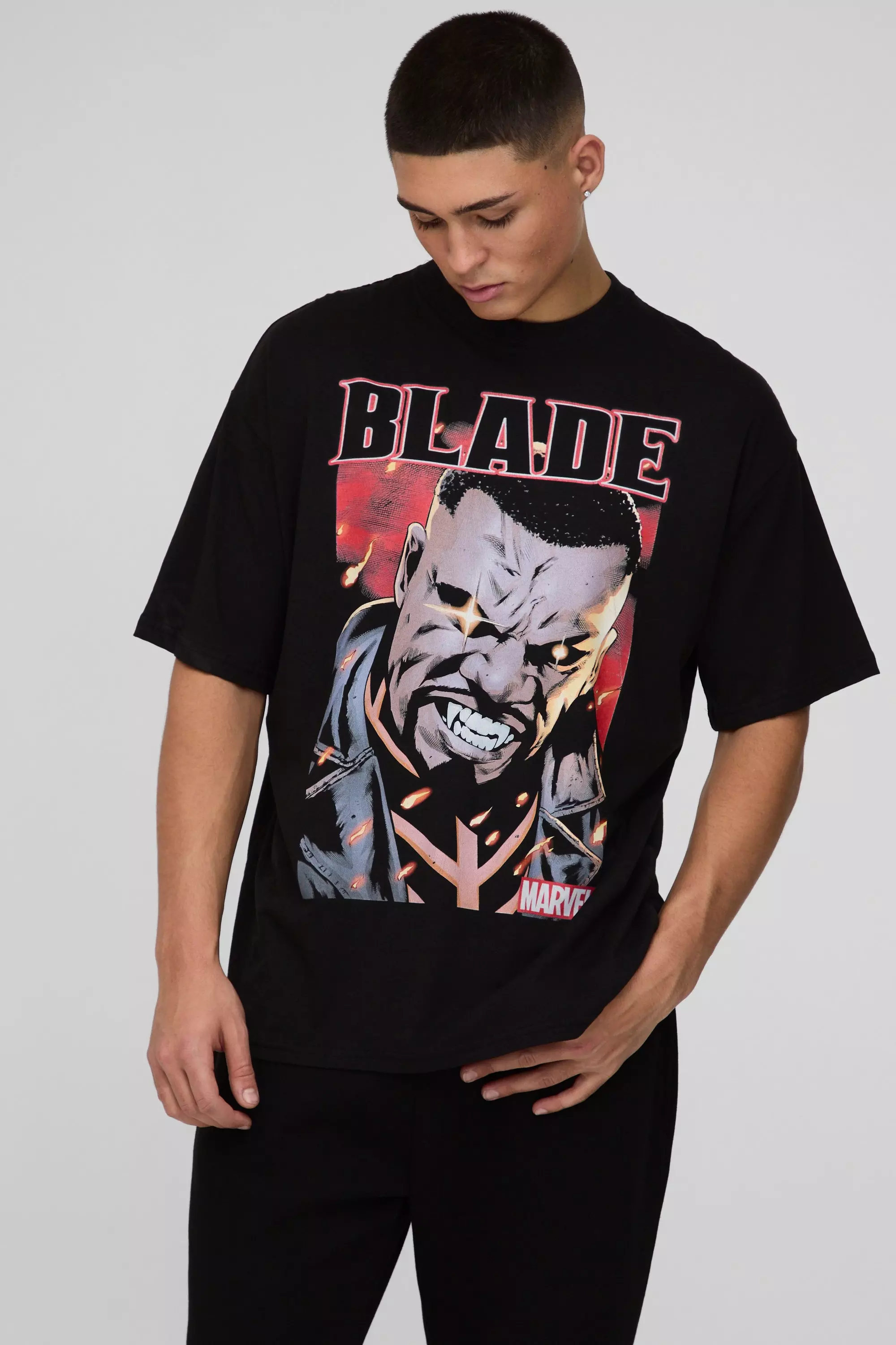 T-shirt oversize imprimé à imprimé Blade, Black autre image