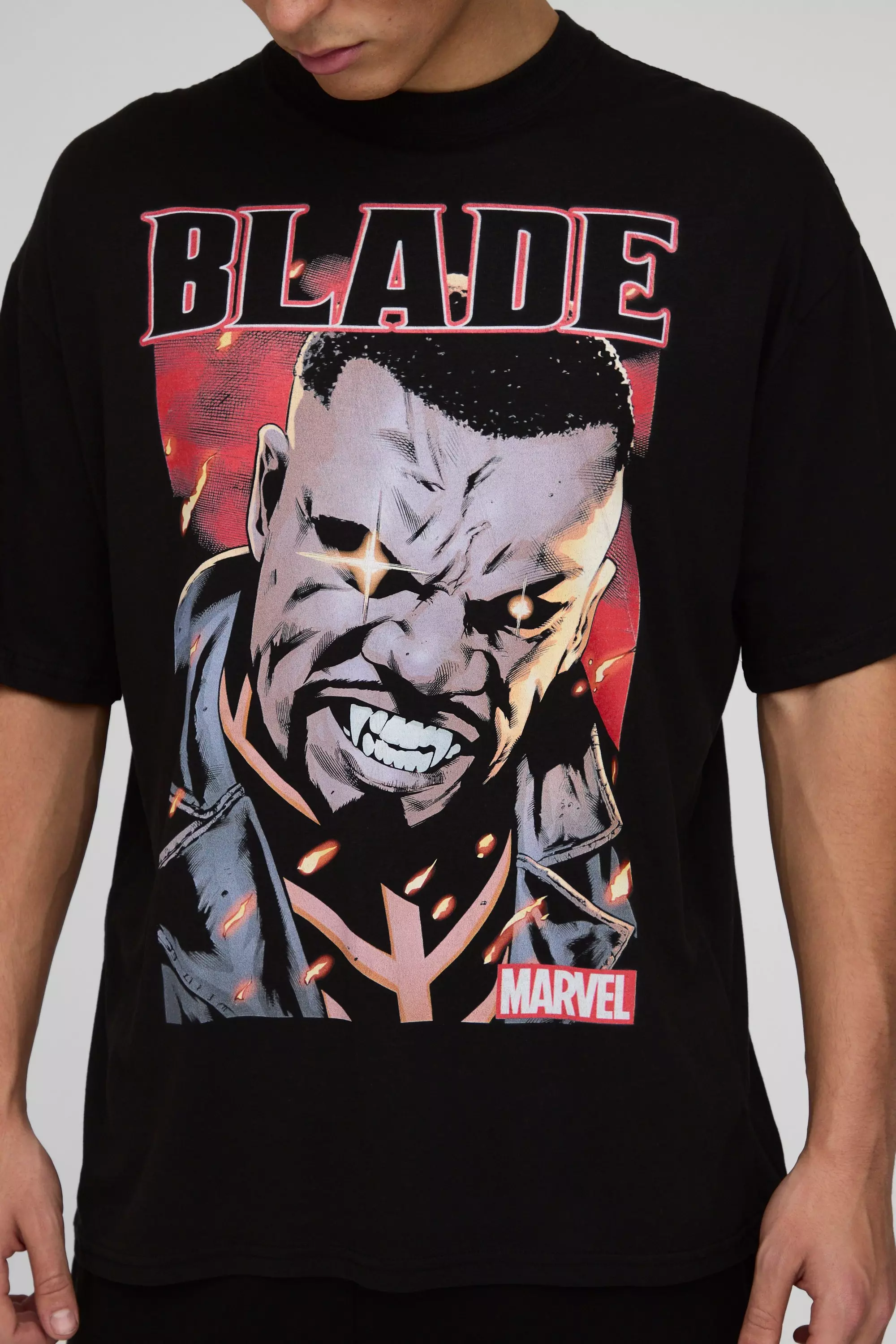 T-shirt oversize imprimé à imprimé Blade, Black autre image