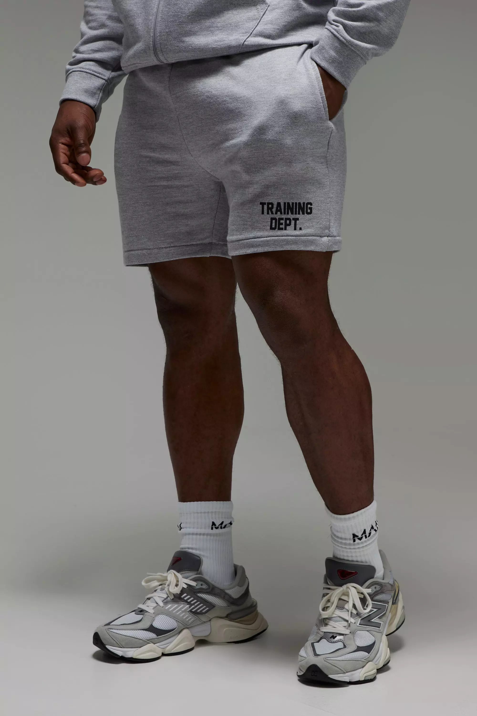 Man Active Training Dept Regular Fit 5inch Shorts Grey marl