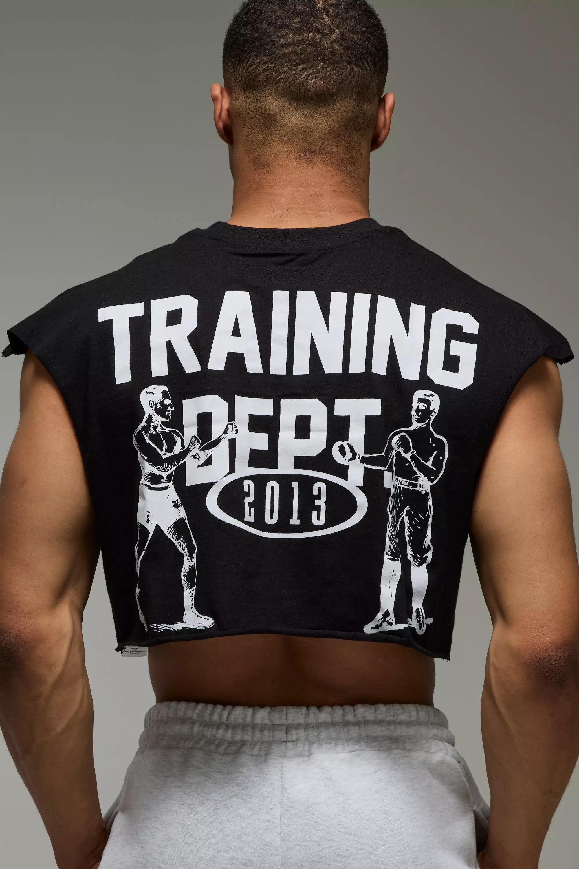 Black Man Active Training Dept Cropped Tank alternative image