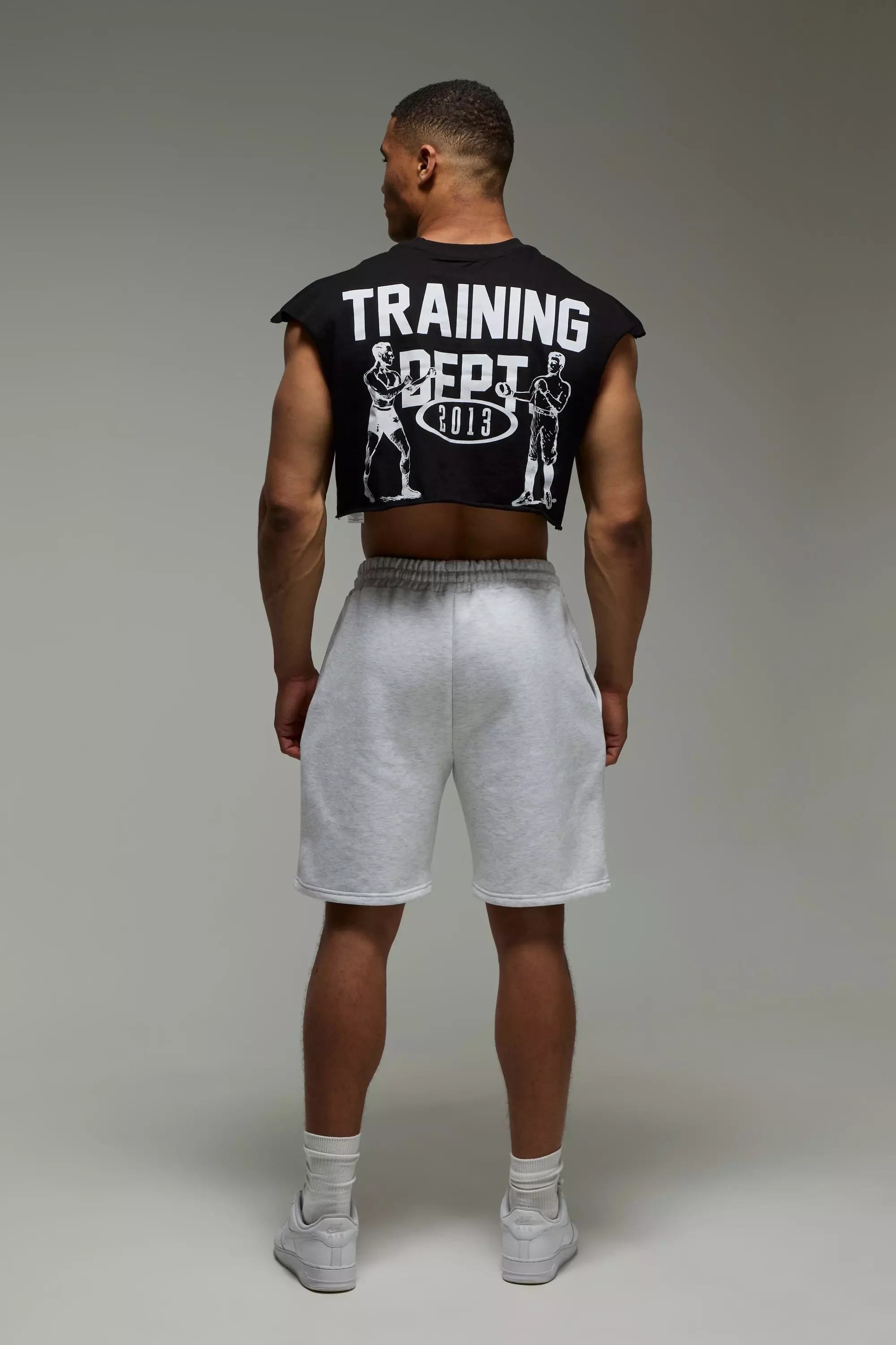 Black Man Active Training Dept Cropped Tank alternative image