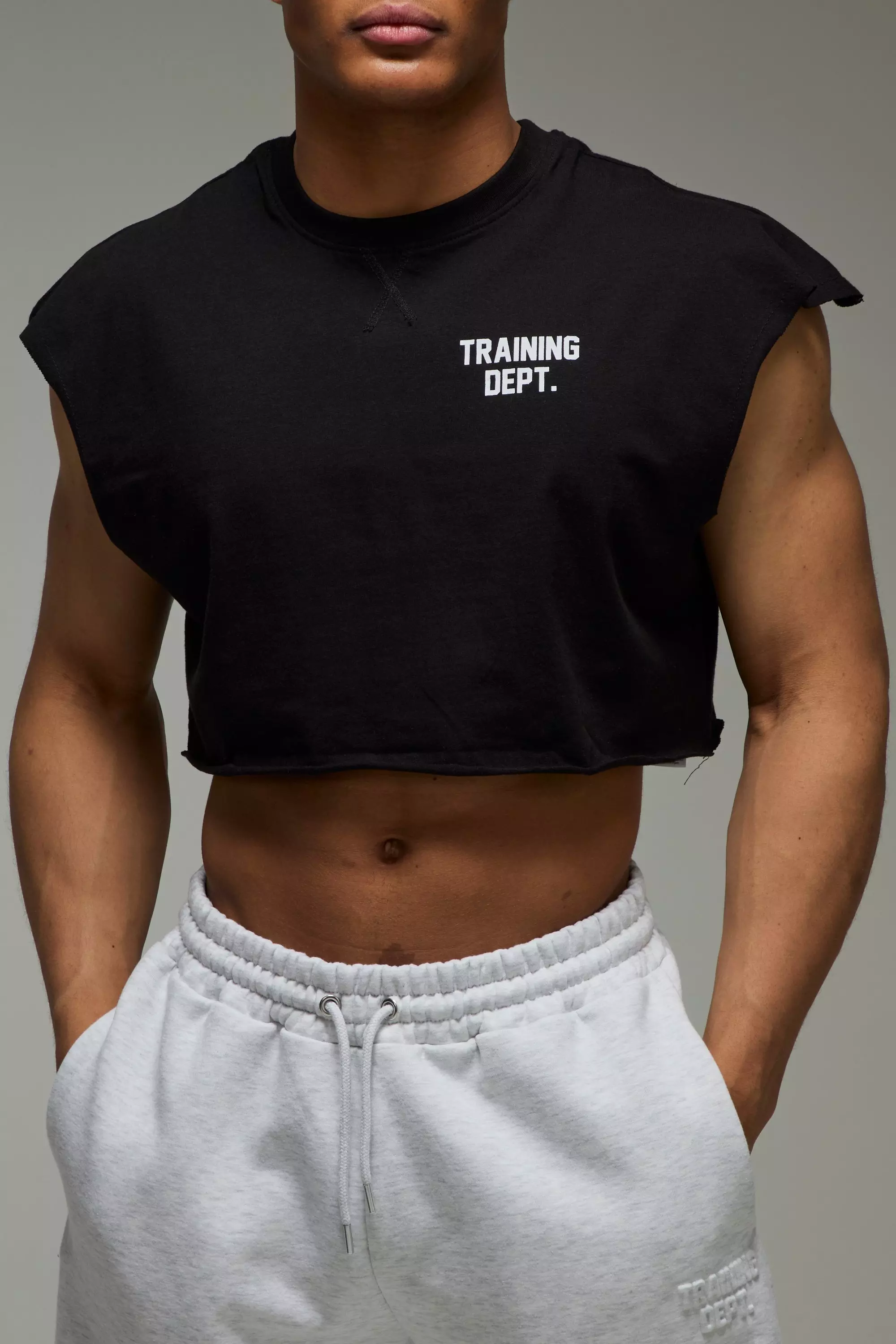 Black Man Active Training Dept Cropped Tank alternative image