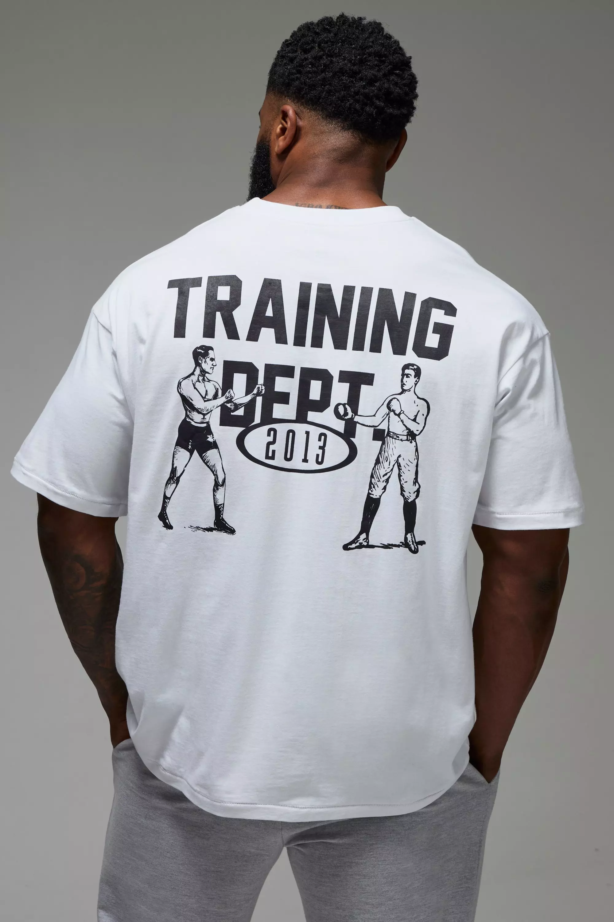 White Man Active Training Dept Oversized T-shirt  alternative image