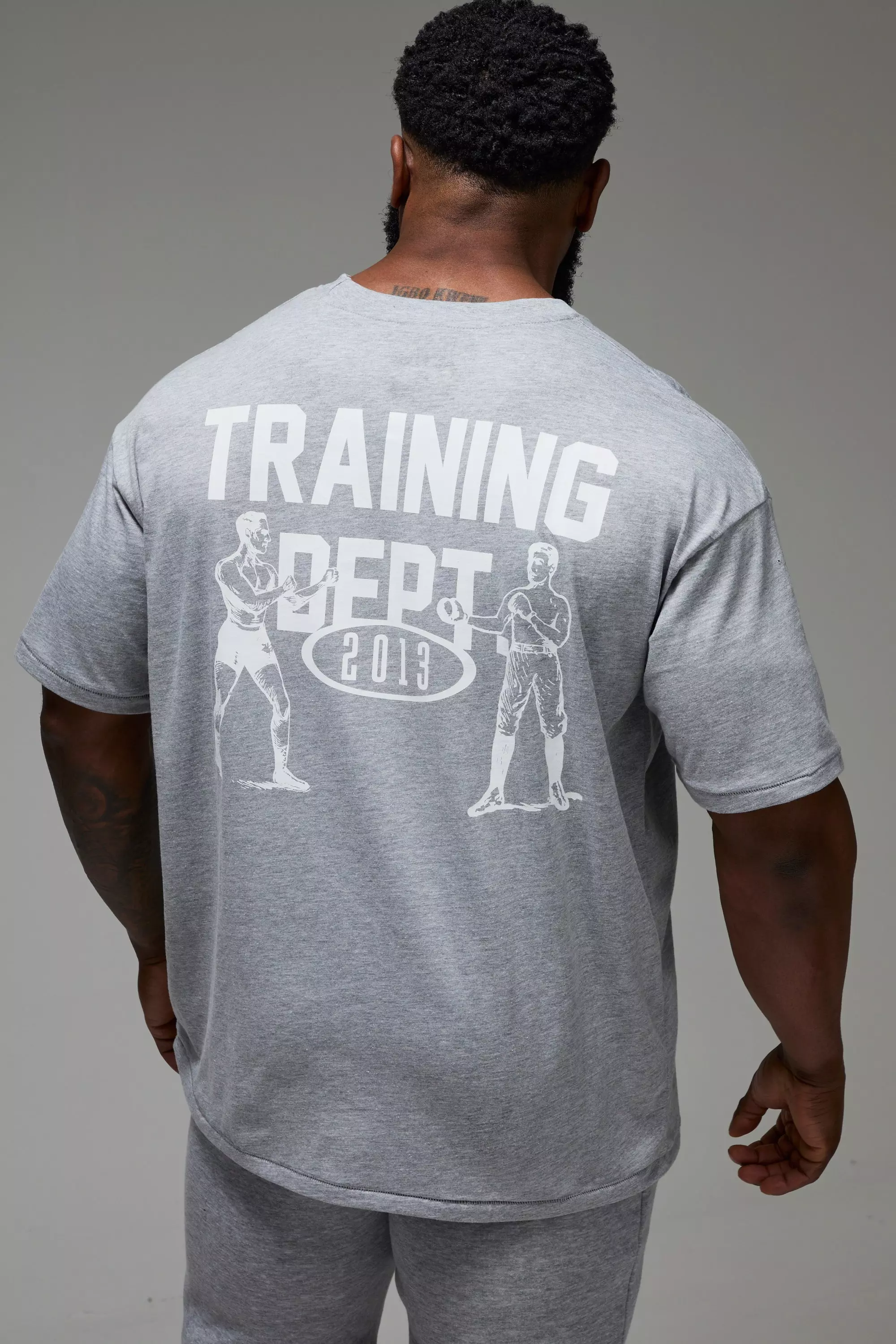T-shirt oversize de sport - MAN Active, Grey marl autre image