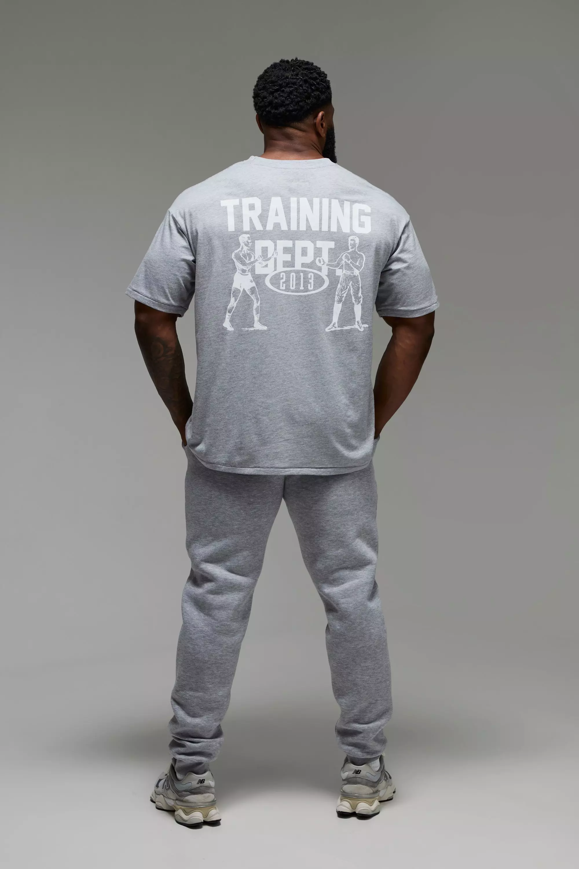 T-shirt oversize de sport - MAN Active, Grey marl autre image
