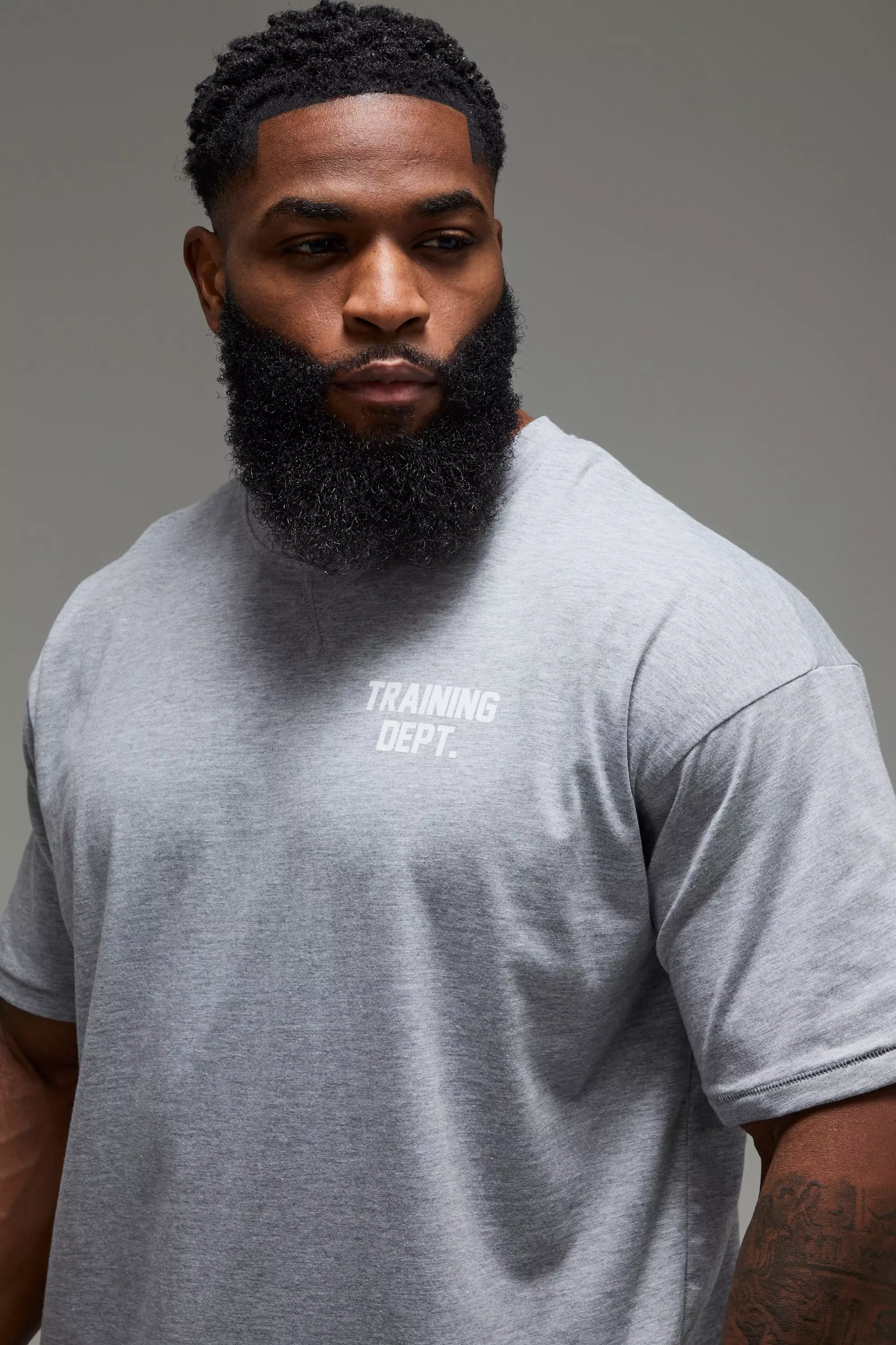 T-shirt oversize de sport - MAN Active, Grey marl autre image