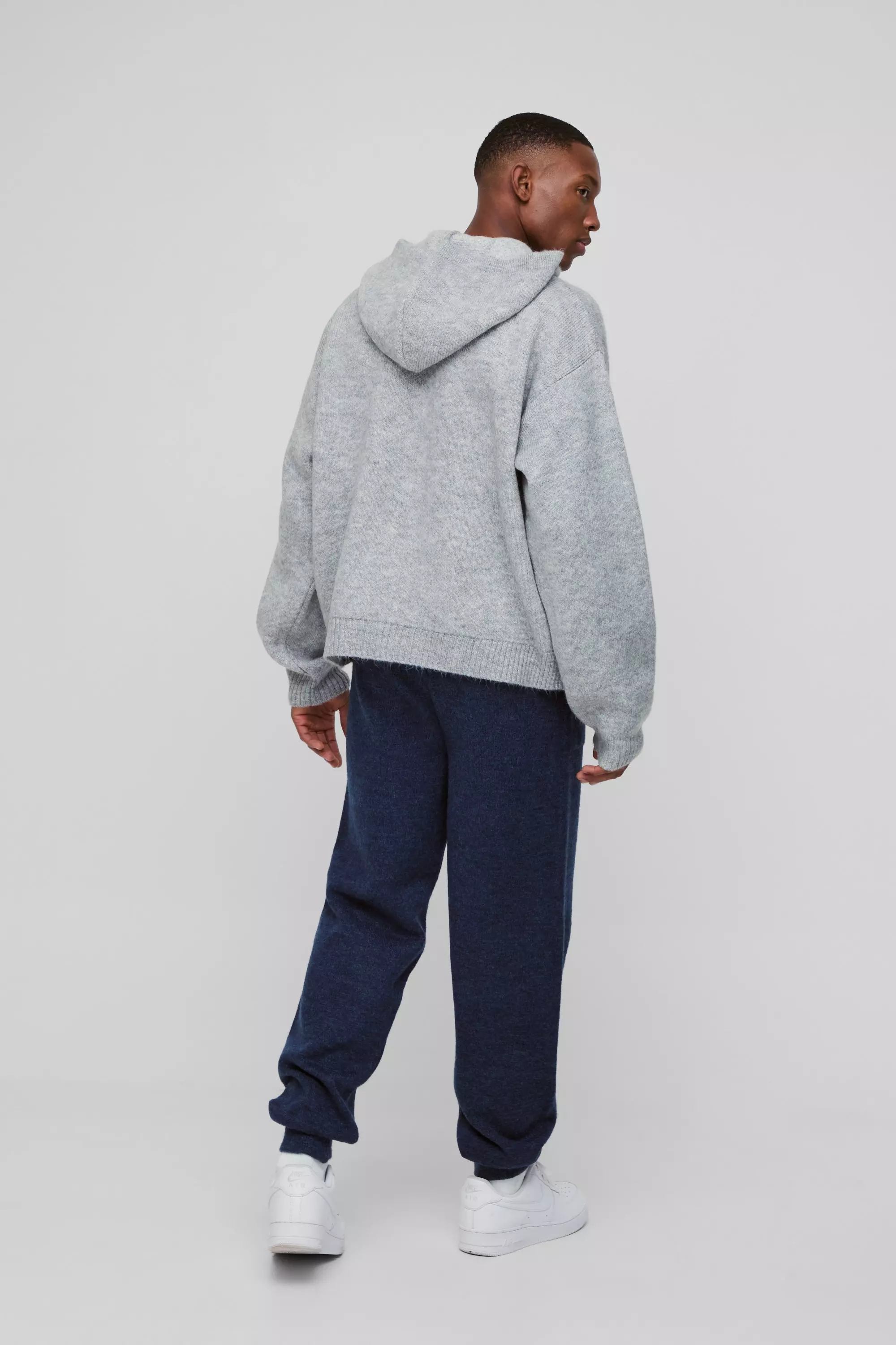 Navy Regular Fit Cuffed Knit Joggers alternative image