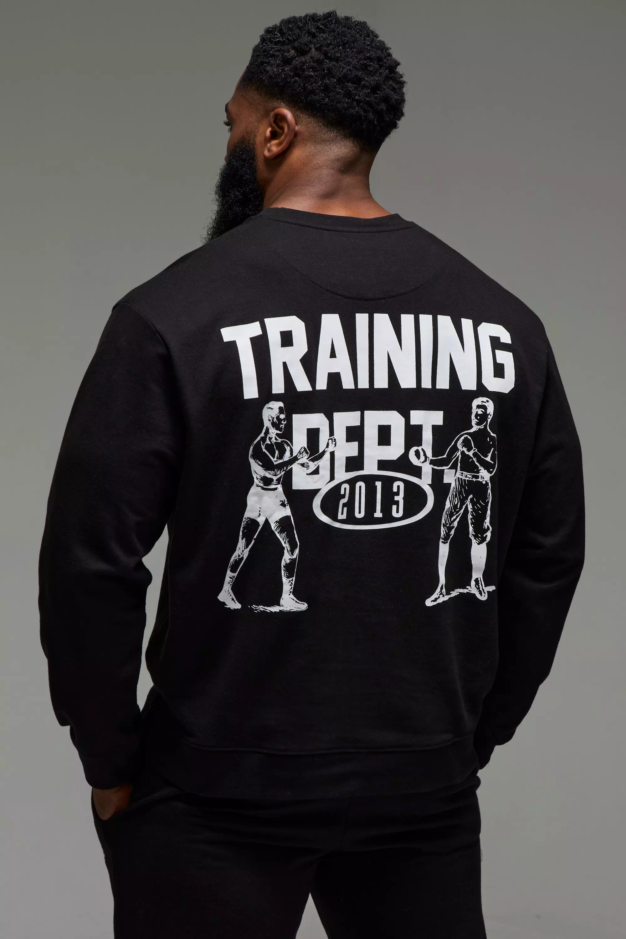 Black Man Active Training Dept Oversized  Sweatshirt alternative image
