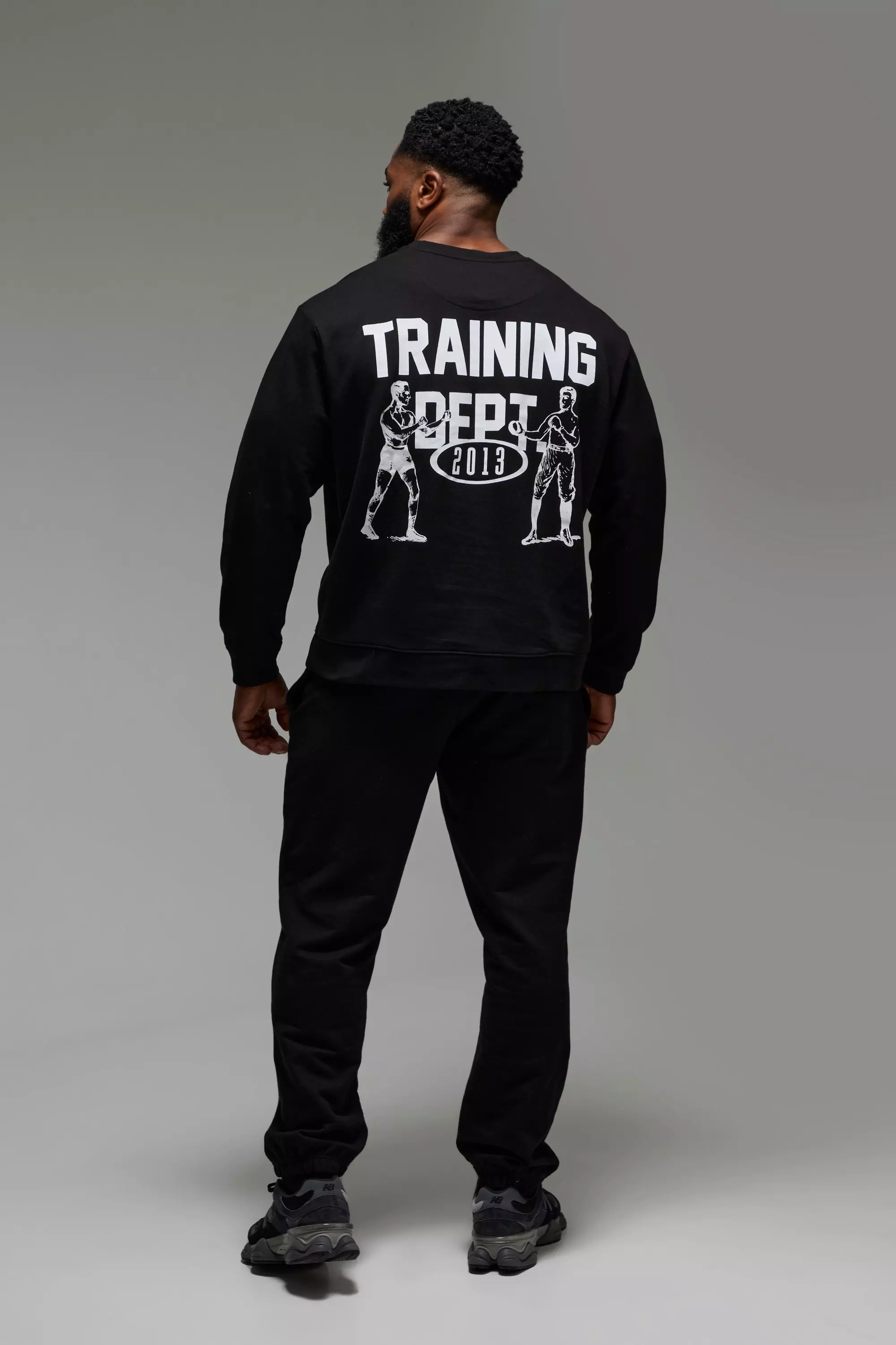 Black Man Active Training Dept Oversized  Sweatshirt alternative image