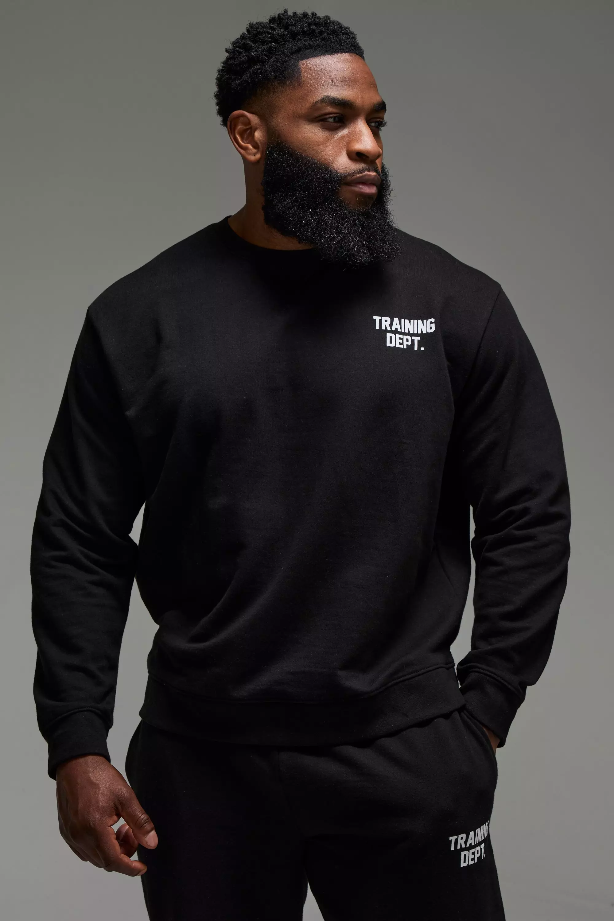 Black Man Active Training Dept Oversized  Sweatshirt alternative image