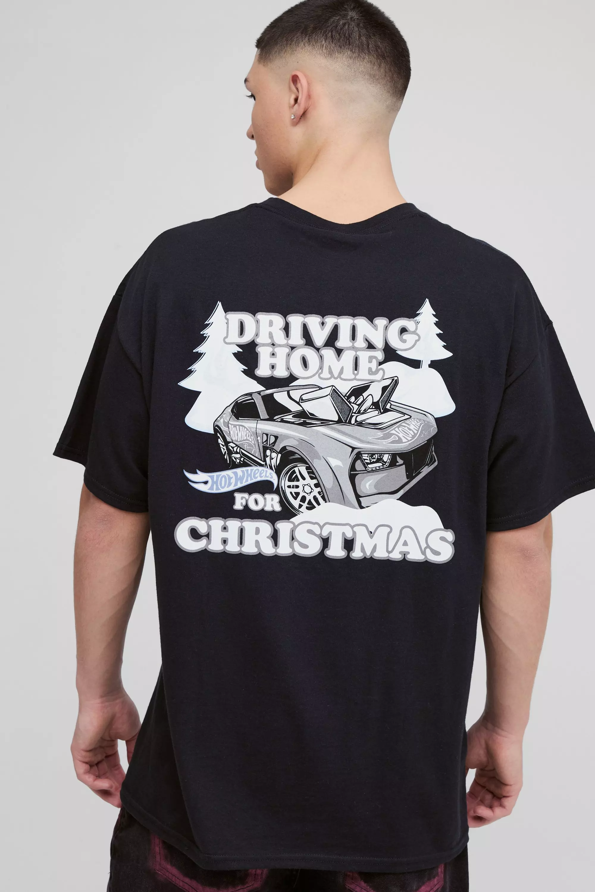 T-shirt oversize imprimé à imprimé Hot Wheels, Black autre image