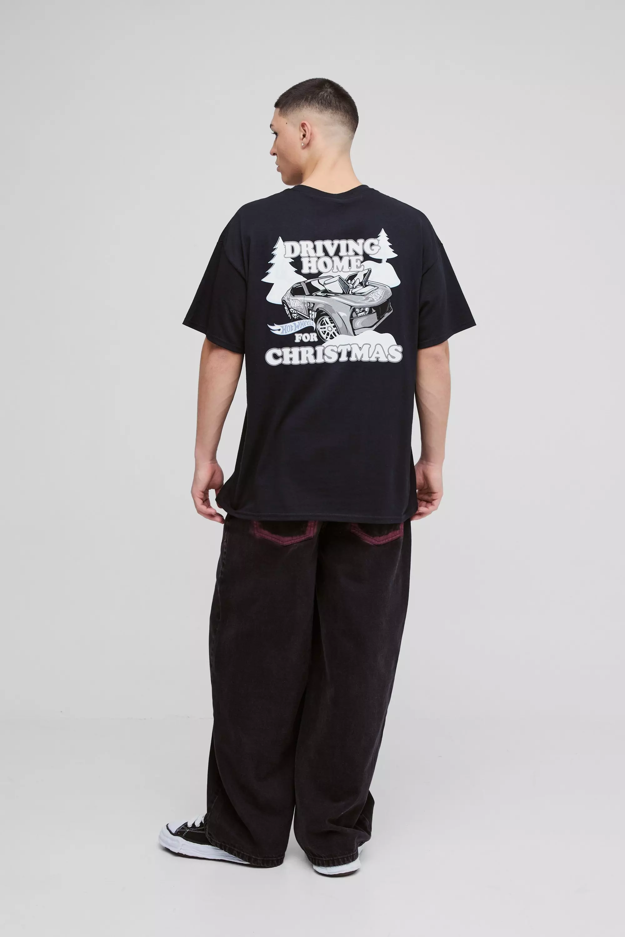 T-shirt oversize imprimé à imprimé Hot Wheels, Black autre image