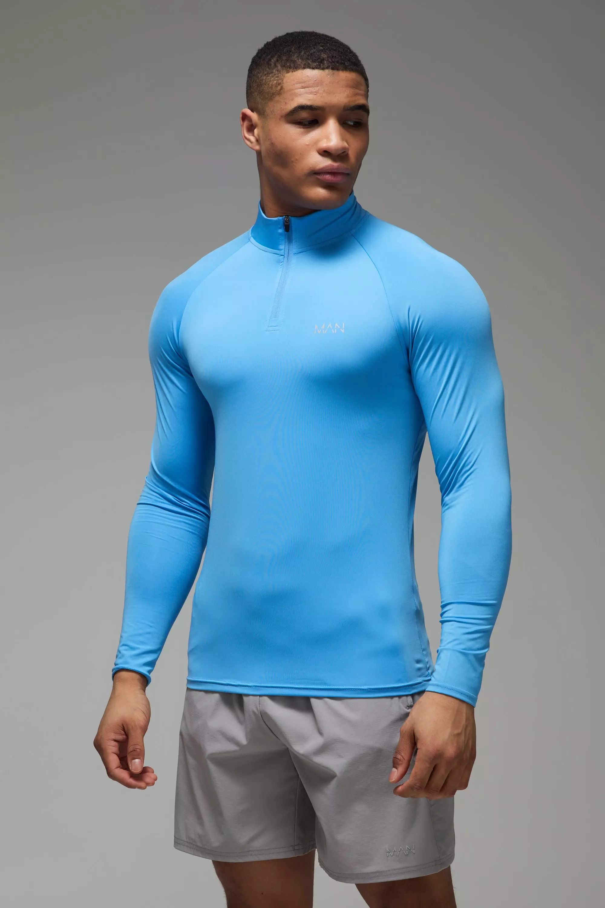 Blue Man Active Muscle Fit Raglan 1/4 Zip