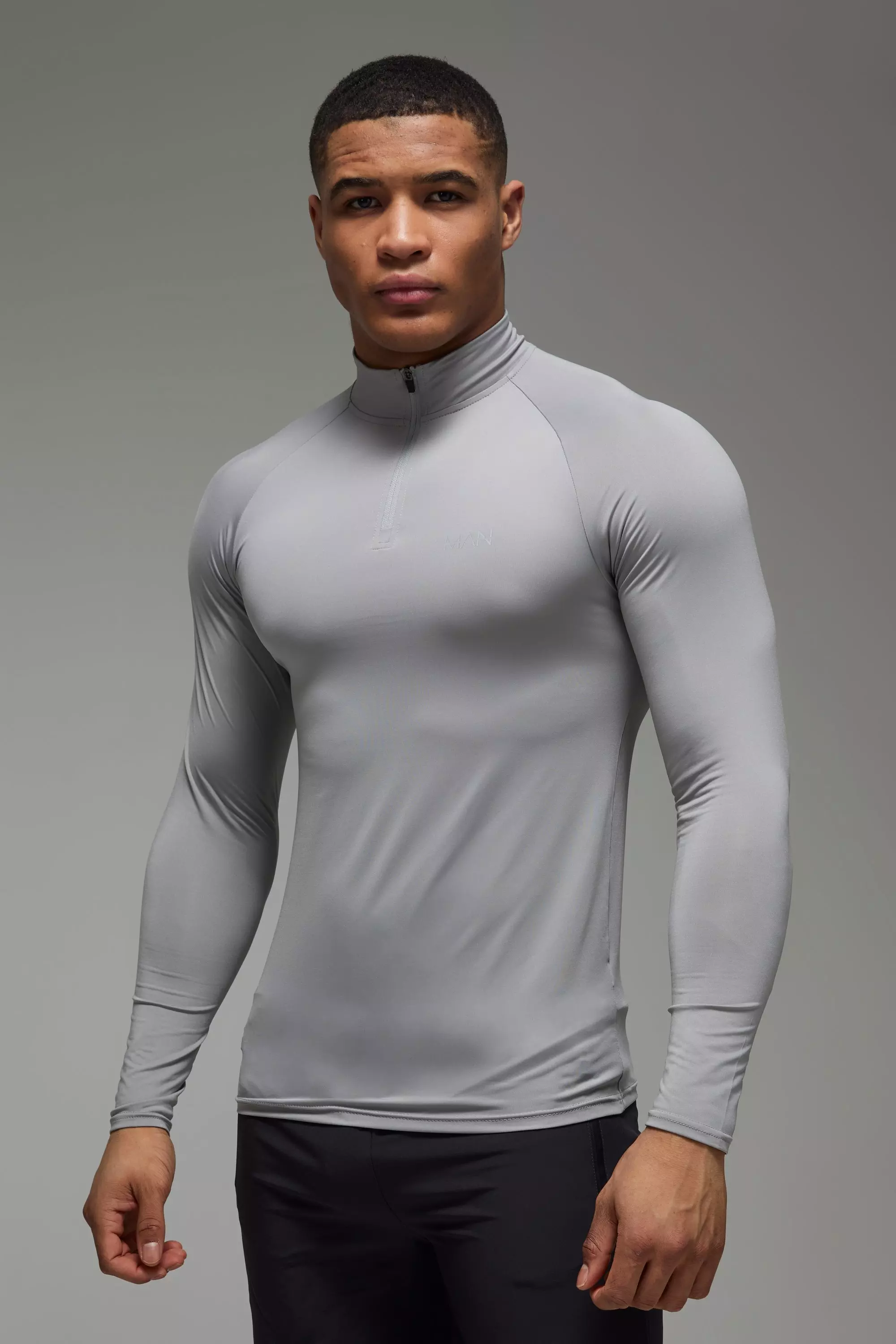 Grey Man Active Muscle Fit Raglan 1/4 Zip