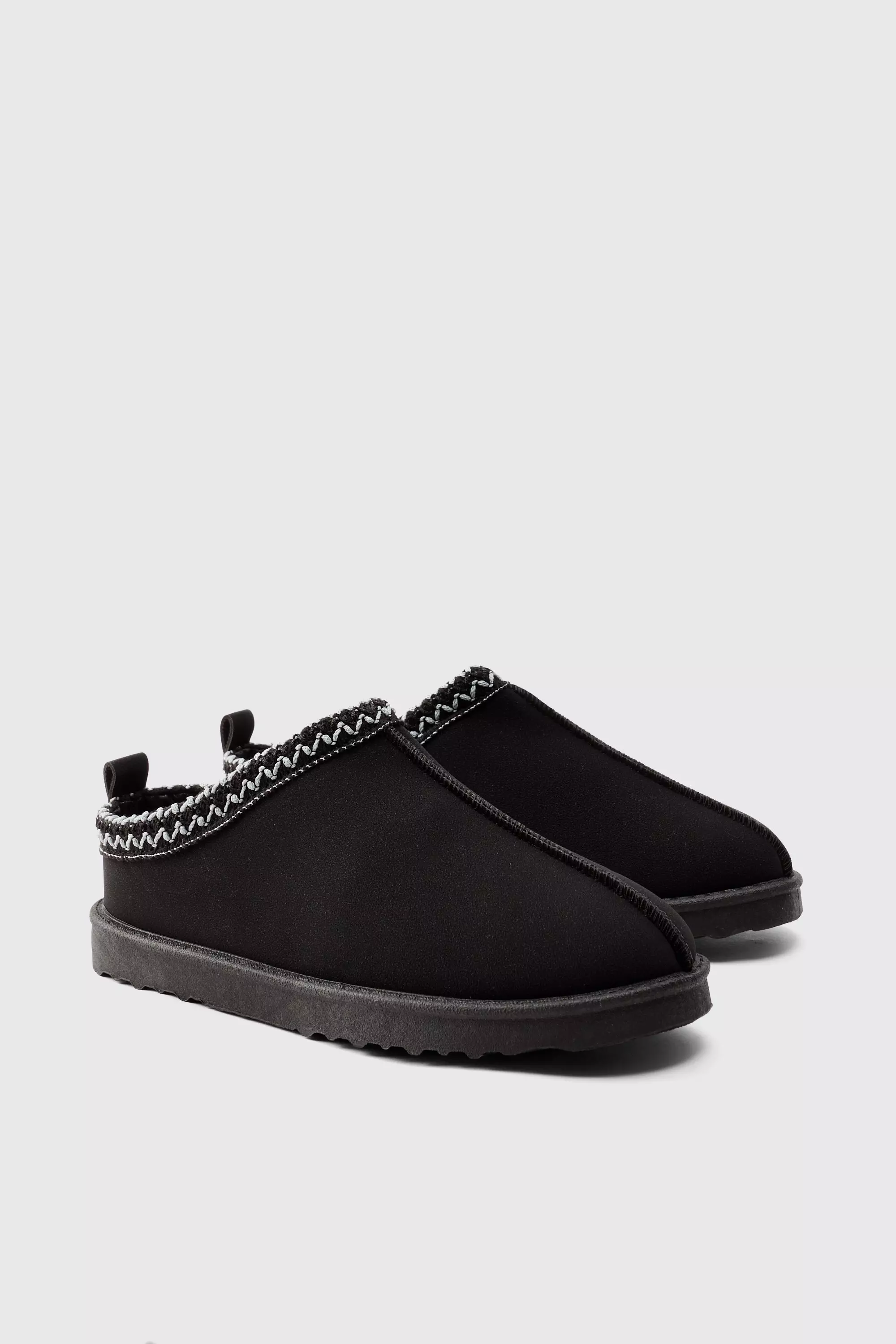 Slip on Cosy Mules Black